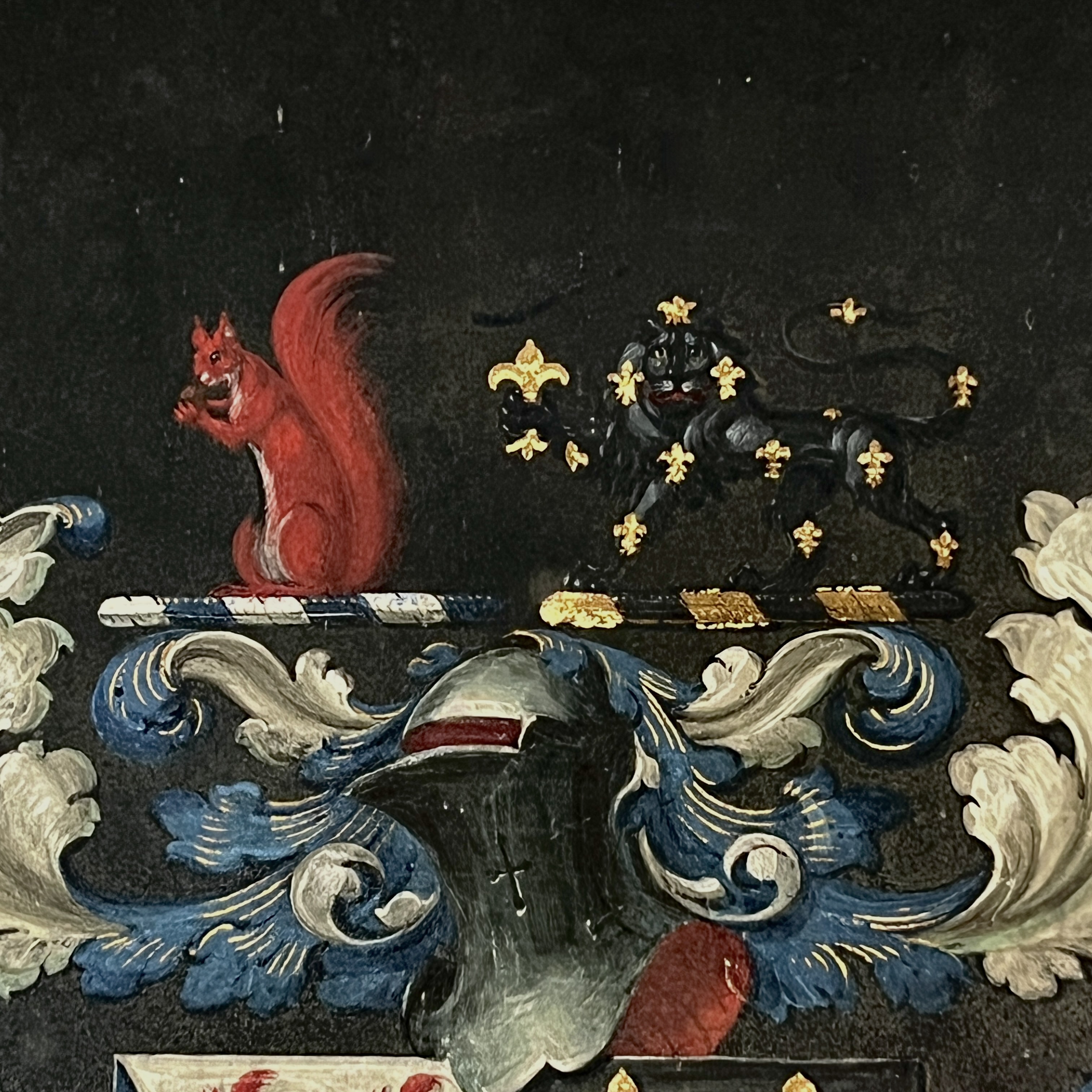A Framed Hand Painted Coat Of Arms Coach Panel Circa 1900 - Image 5
