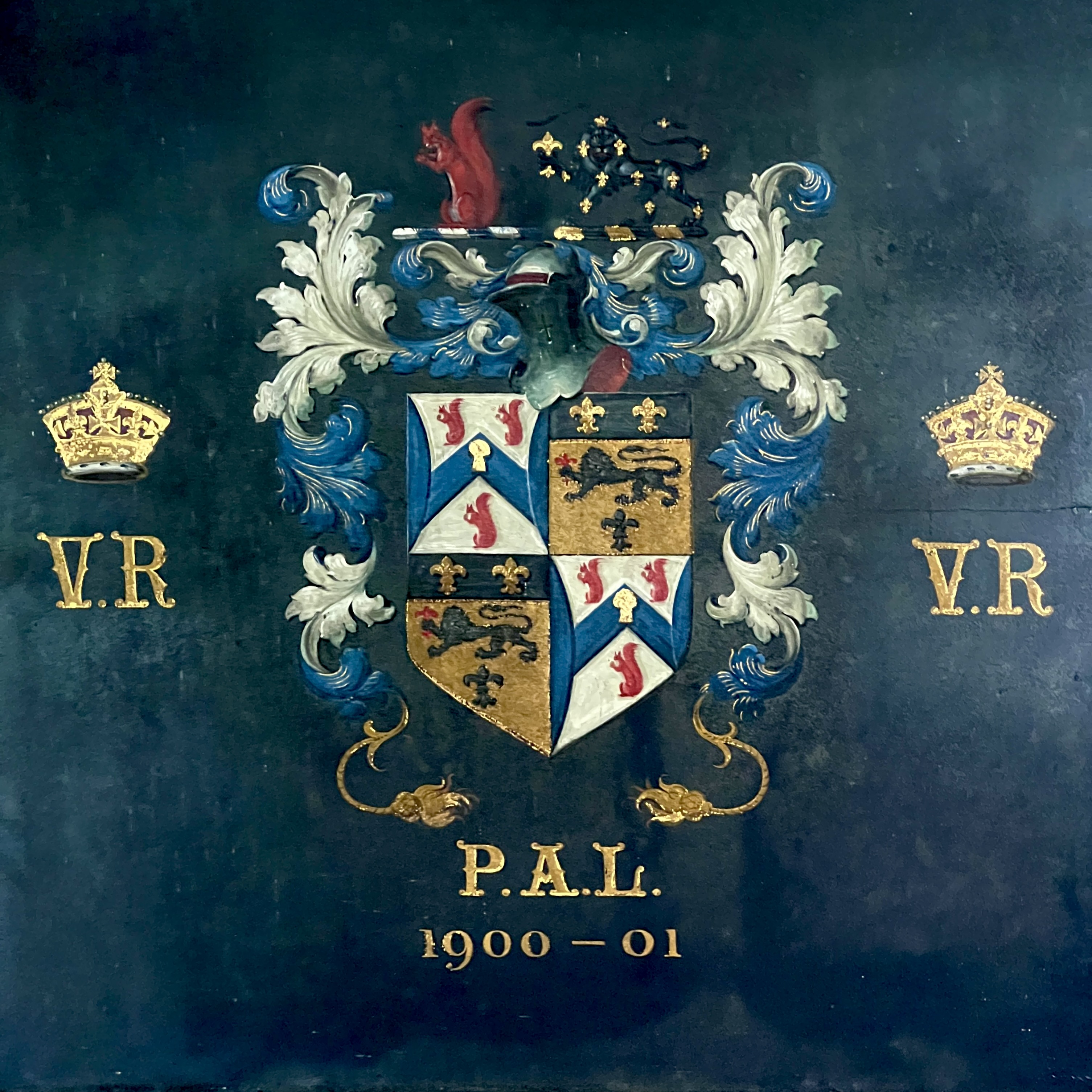 A Framed Hand Painted Coat Of Arms Coach Panel Circa 1900 - Image 4