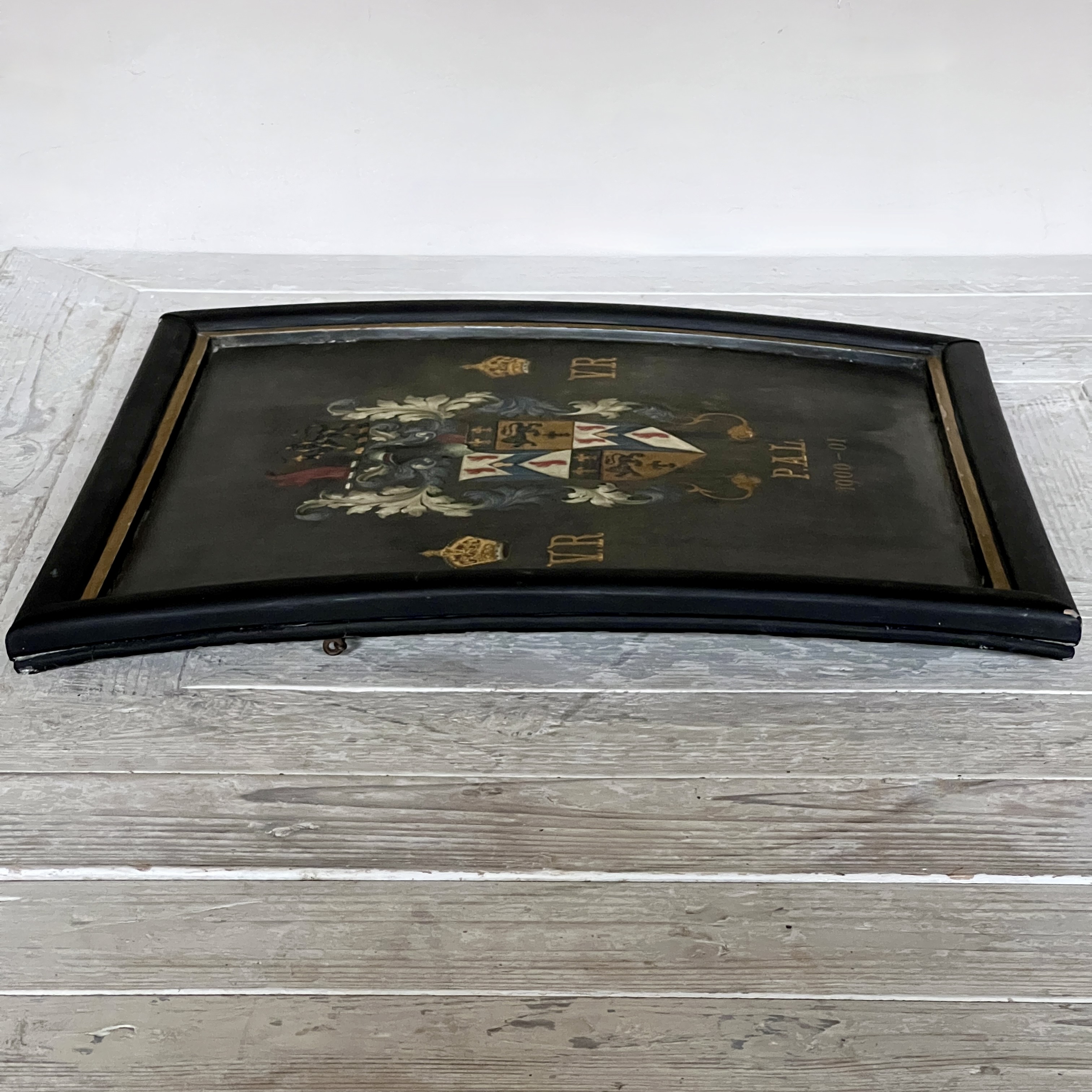 A Framed Hand Painted Coat Of Arms Coach Panel Circa 1900 - Image 8