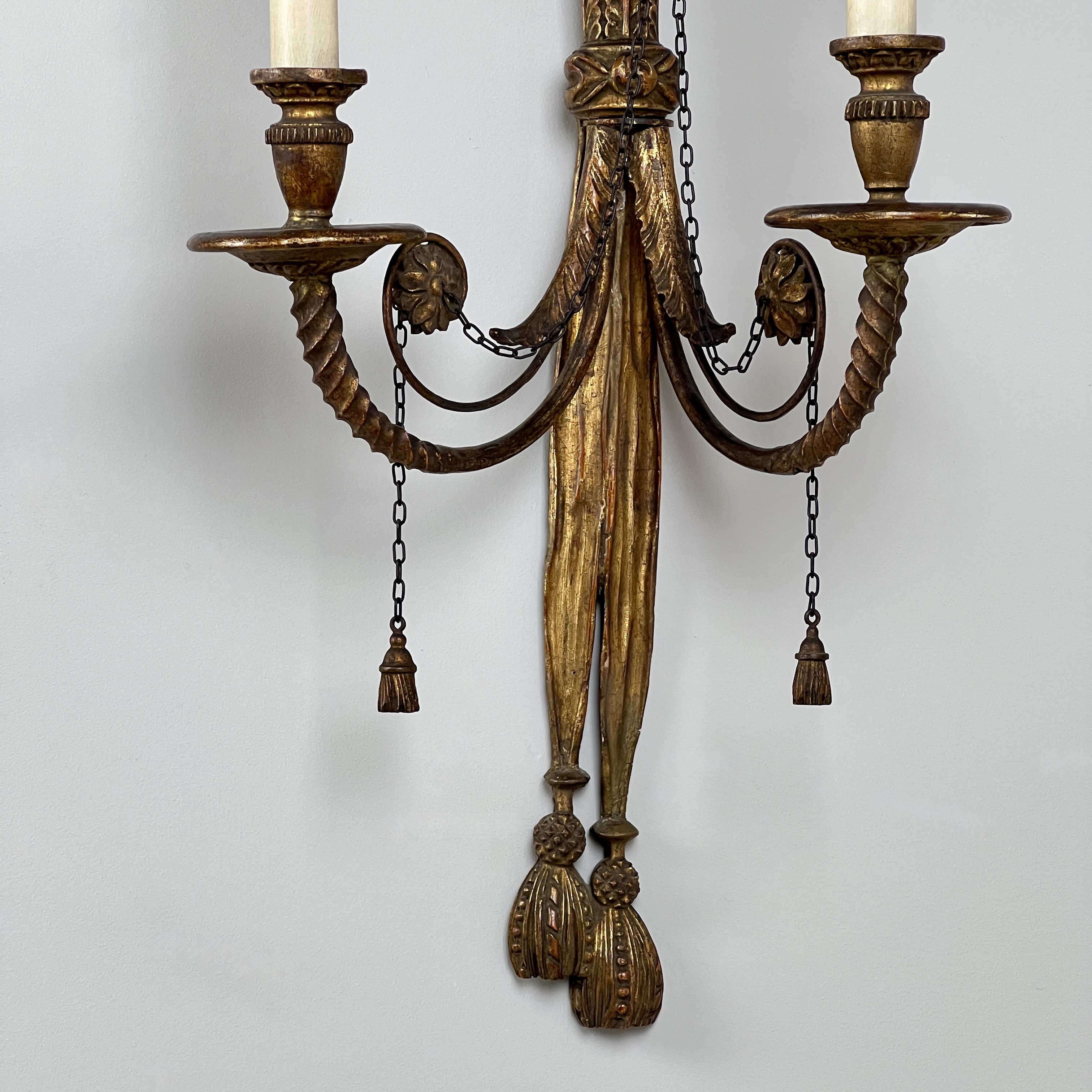 Pair Of Antique Giltwood Wall Sconces - Image 4