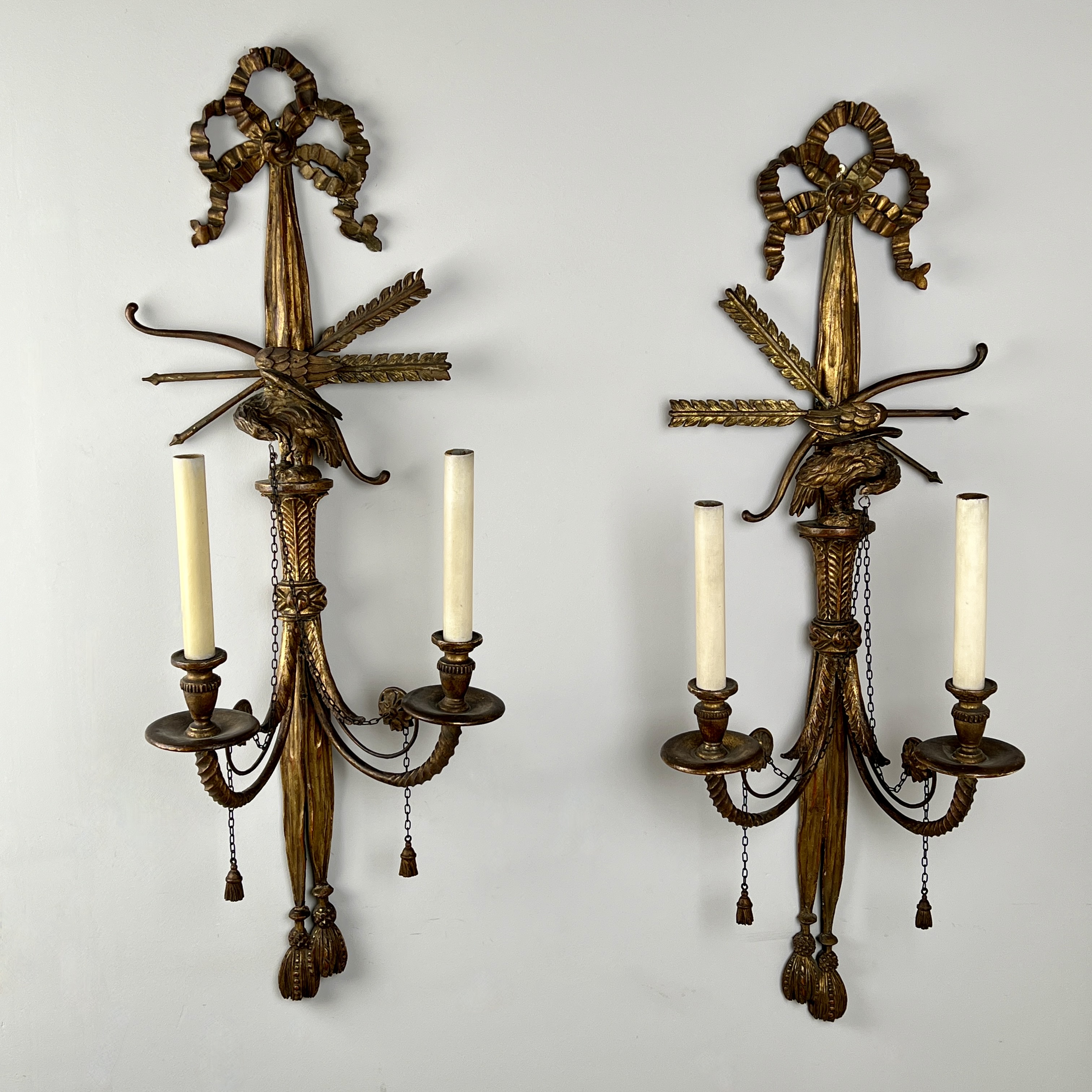 Pair Of Antique Giltwood Wall Sconces - Image 10