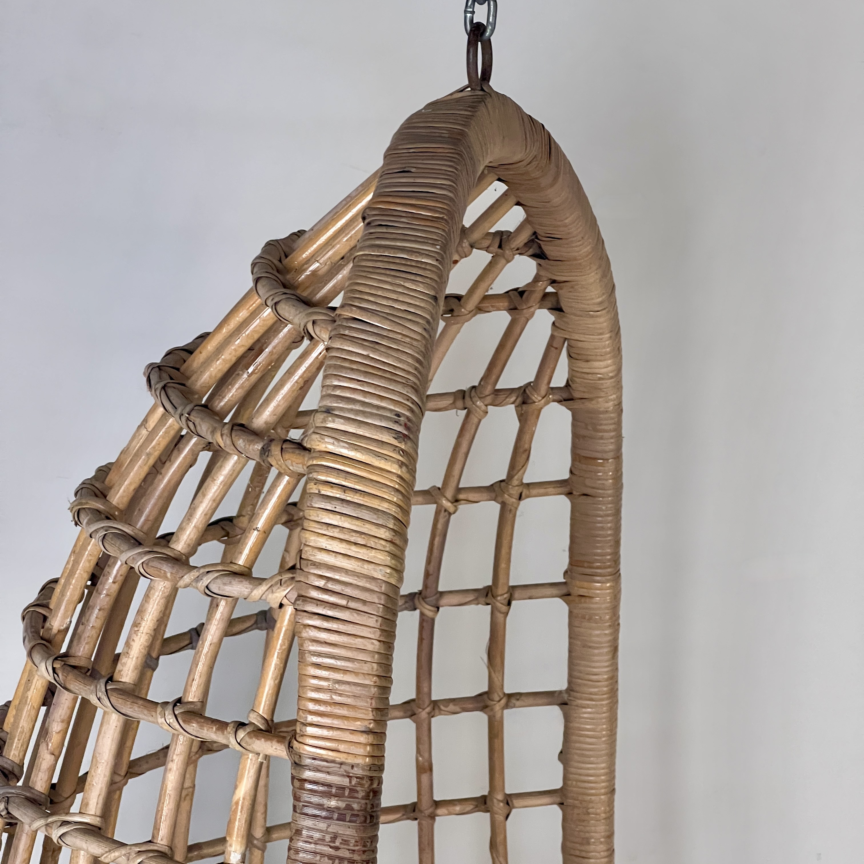Original Midcentury Hanging Bamboo Egg Chair - Image 6