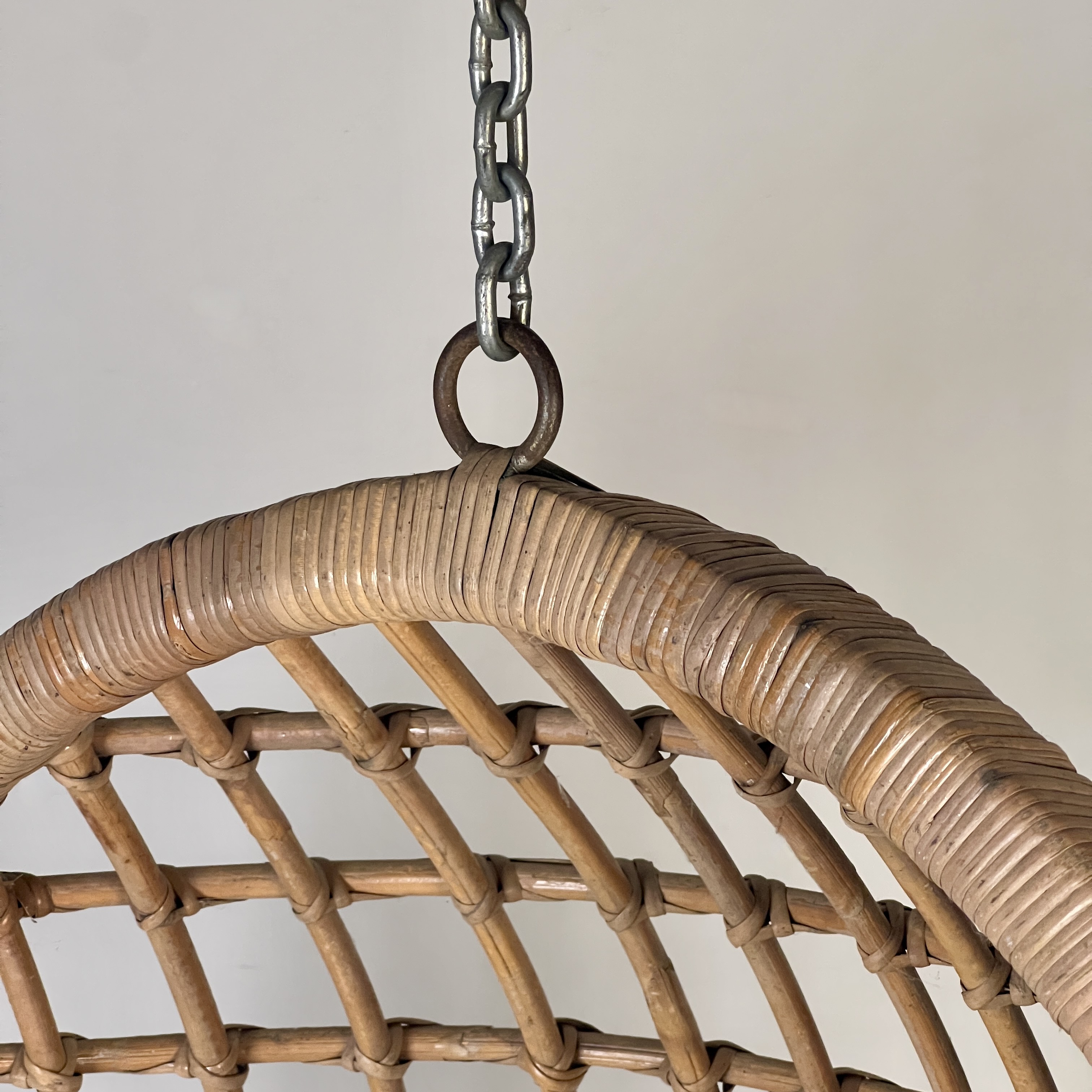 Original Midcentury Hanging Bamboo Egg Chair - Image 8