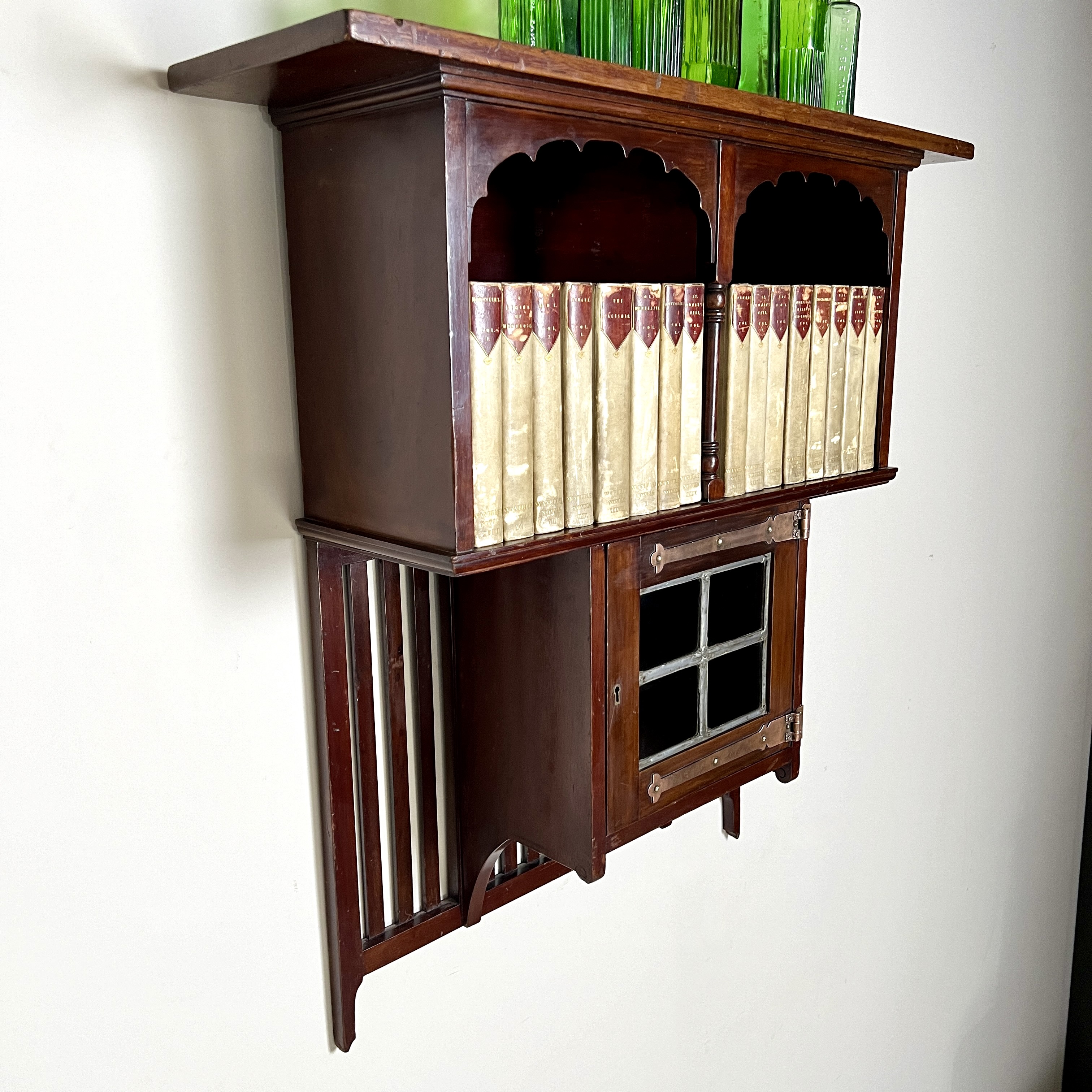A Mahogany Arts And Crafts Wall Shelf Cabinet - Image 8