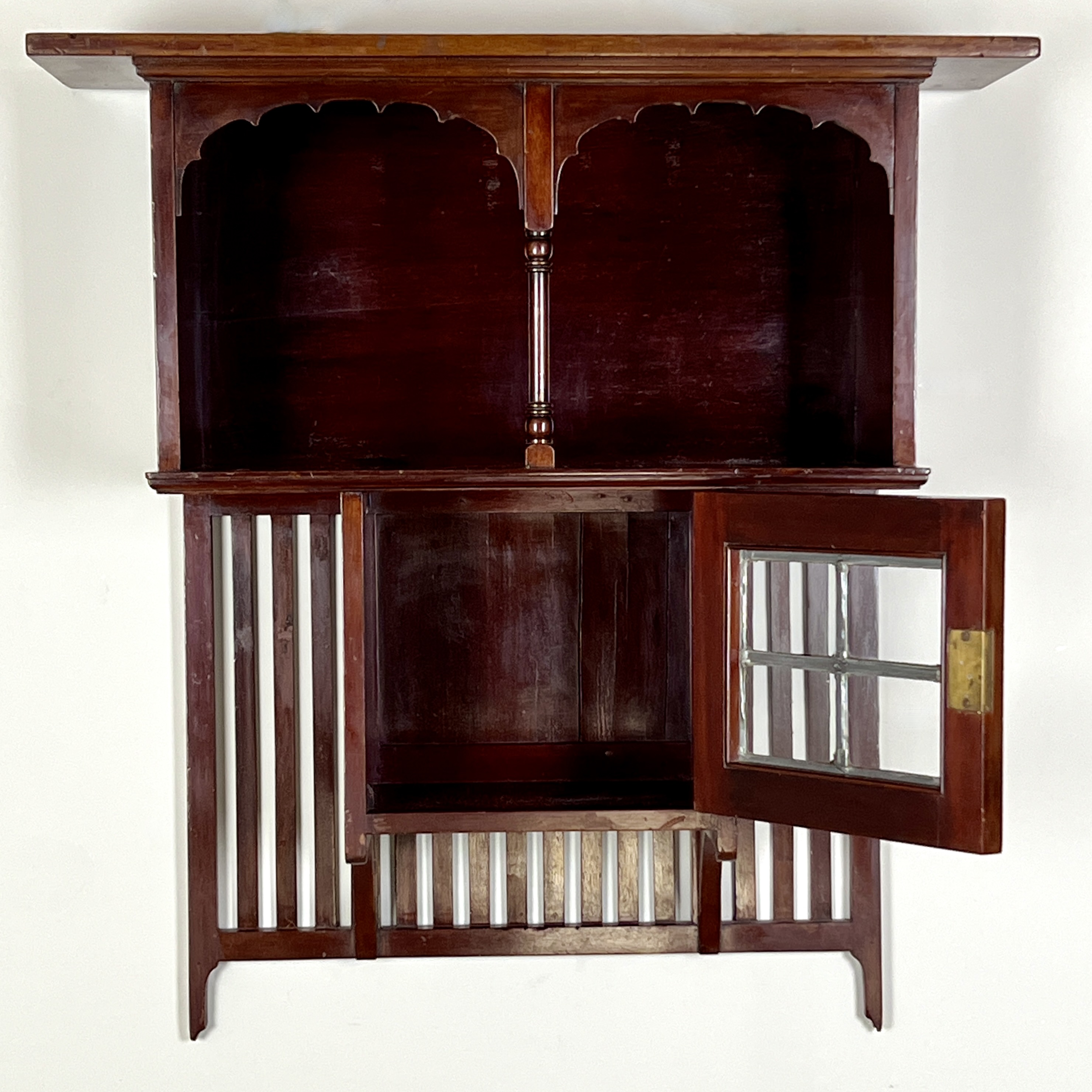 A Mahogany Arts And Crafts Wall Shelf Cabinet - Image 4