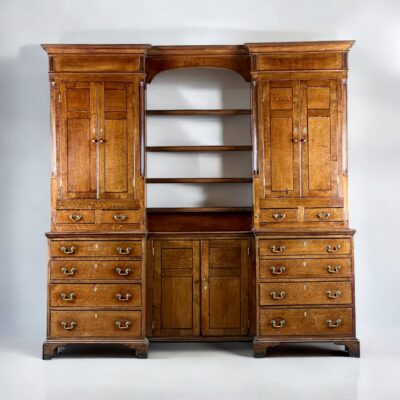 A Georgian Oak Estate Or Housekeepers Cupboard
