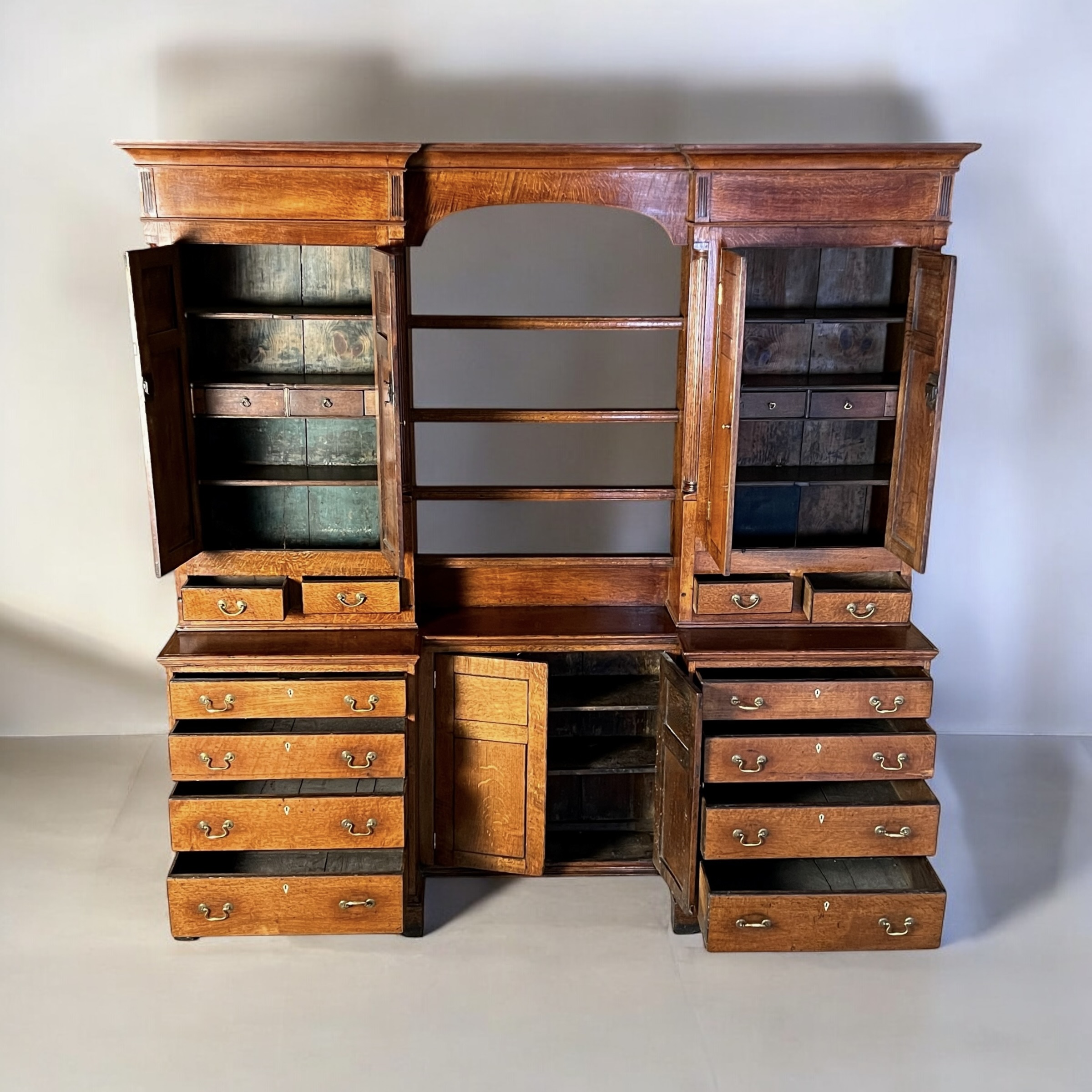 A Georgian Oak Estate Or Housekeepers Cupboard - Image 3