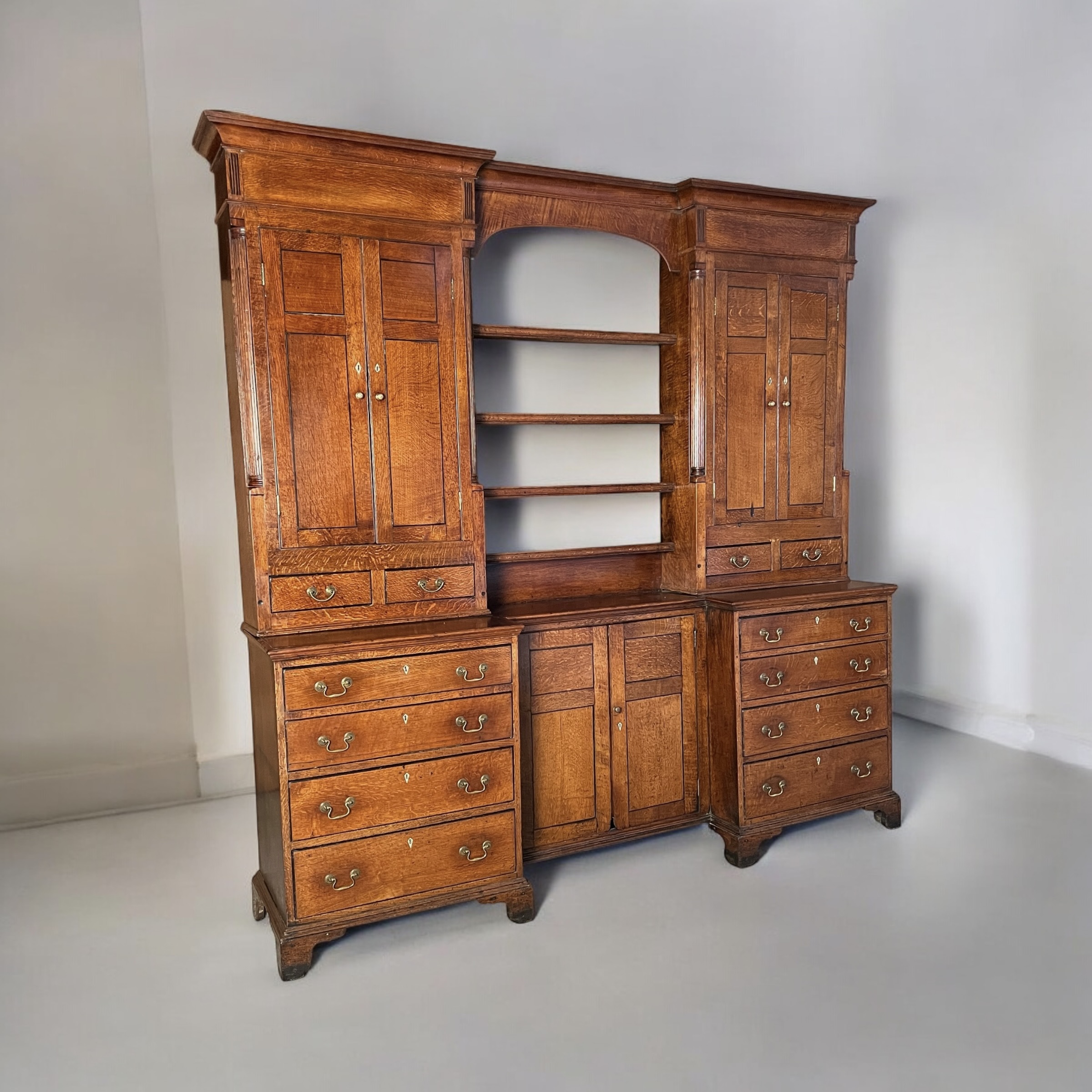 A Georgian Oak Estate Or Housekeepers Cupboard - Image 2