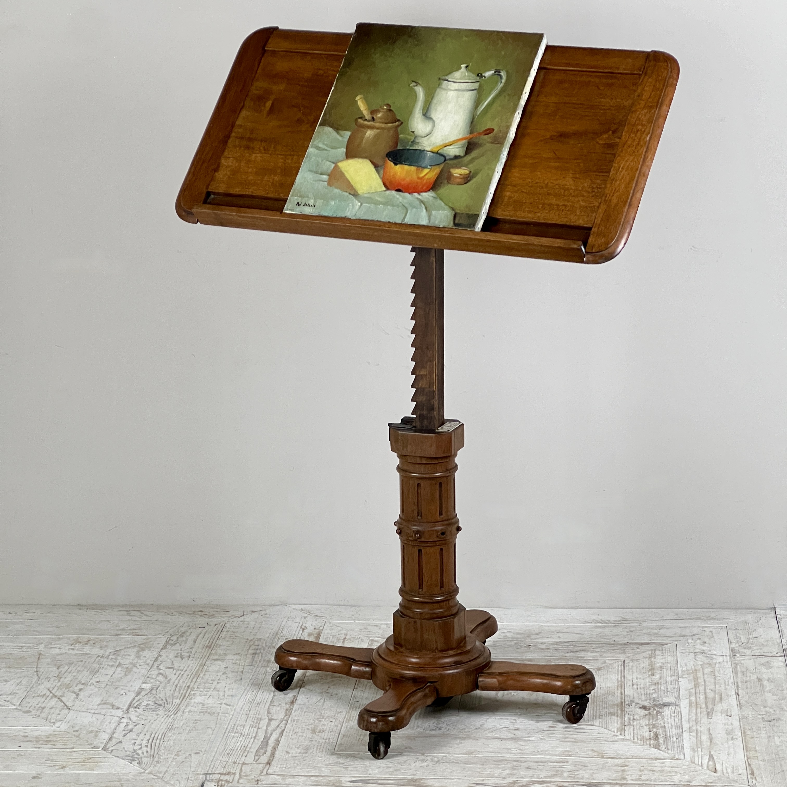Victorian Solid Mahogany Adjustable Reading Table By John Carter - Image 6