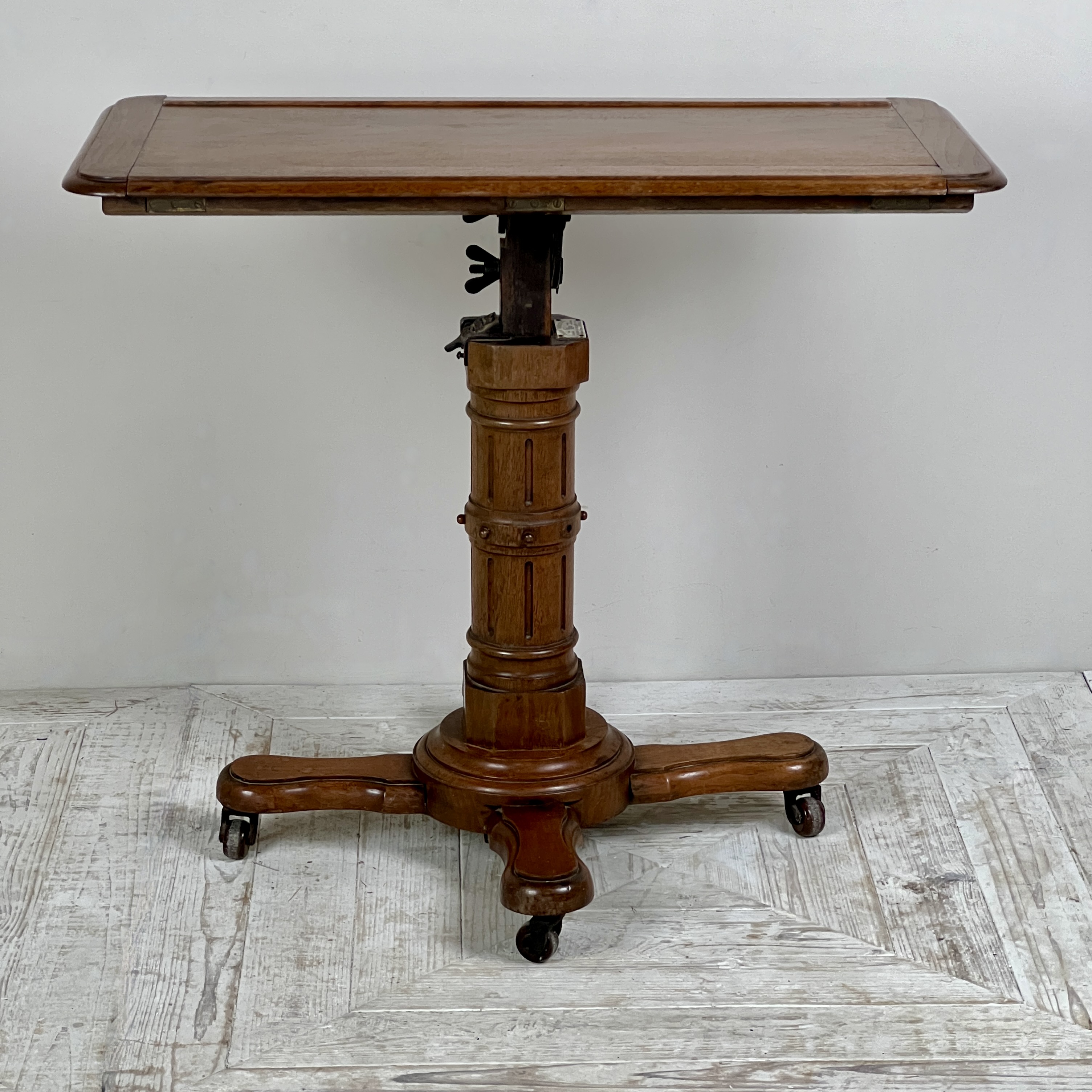 Victorian Solid Mahogany Adjustable Reading Table By John Carter - Image 3