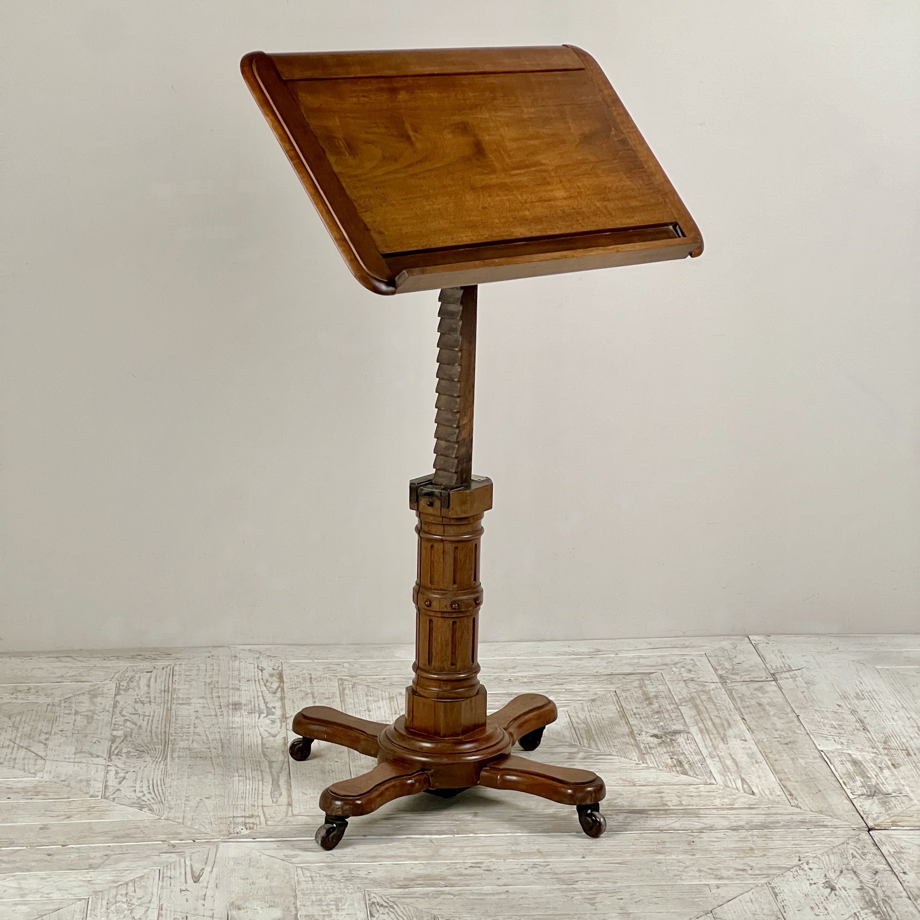 Victorian Solid Mahogany Adjustable Reading Table By John Carter - Image 4