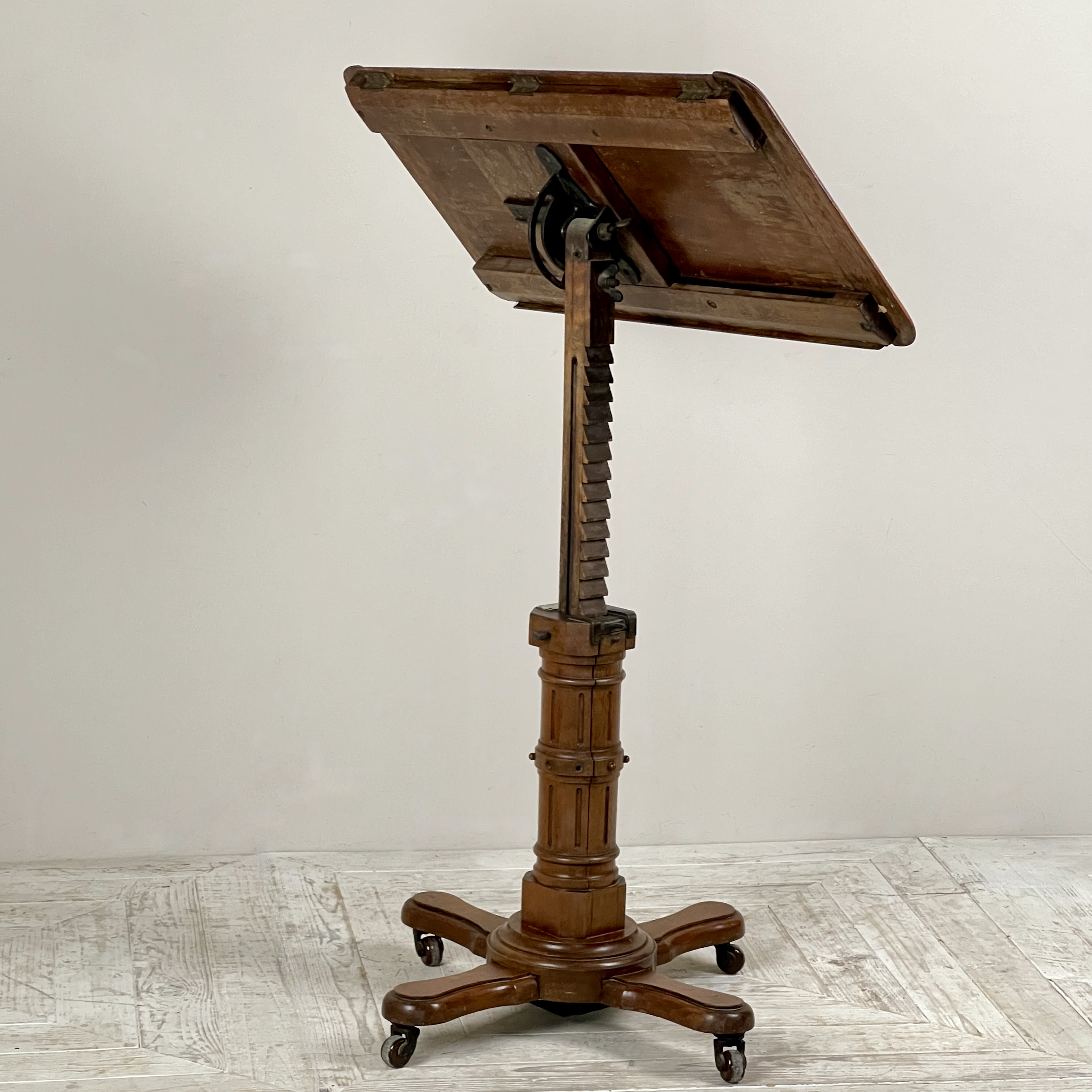 Victorian Solid Mahogany Adjustable Reading Table By John Carter - Image 5