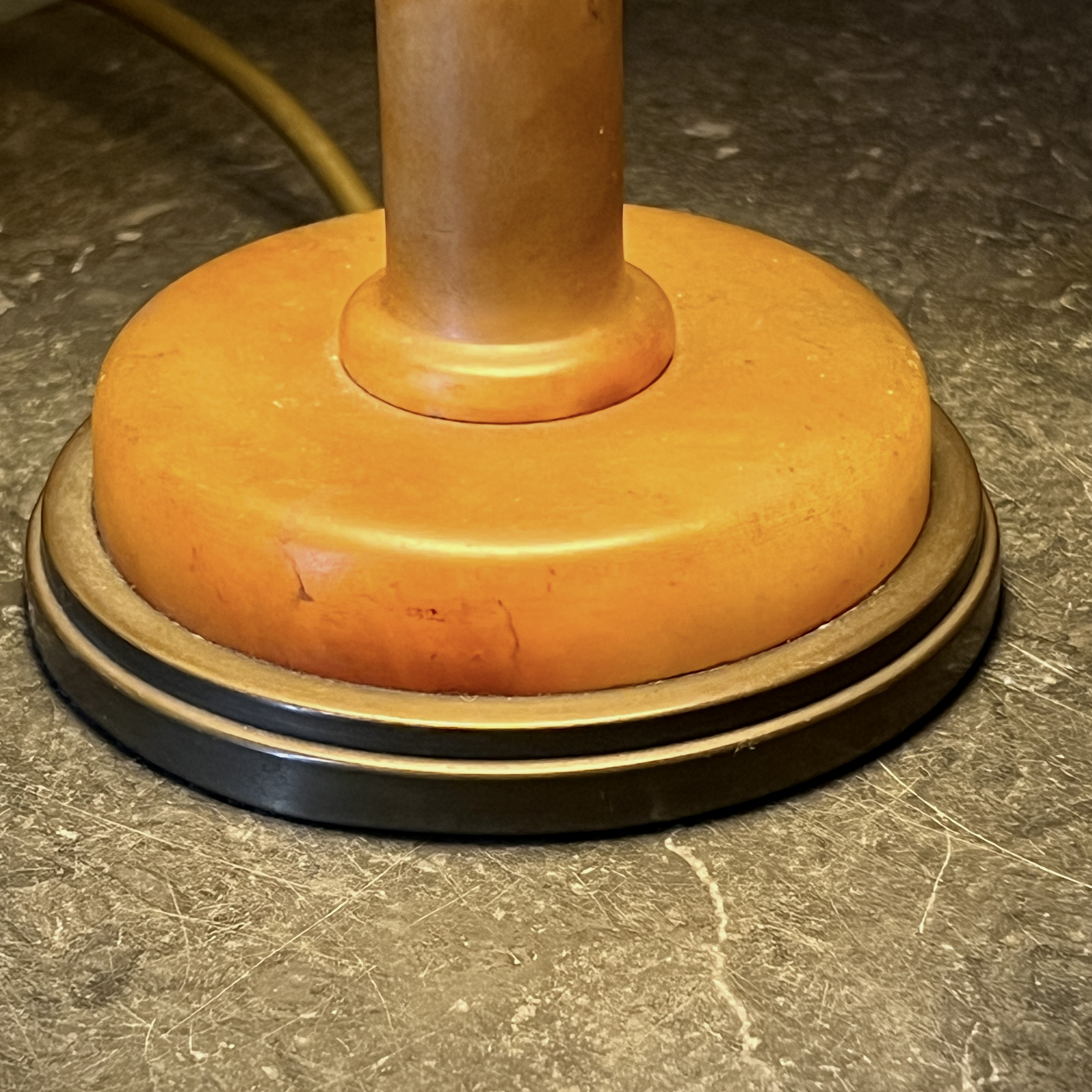 Art Deco Marble Effect Glass And Brass Table Lamp - Image 7