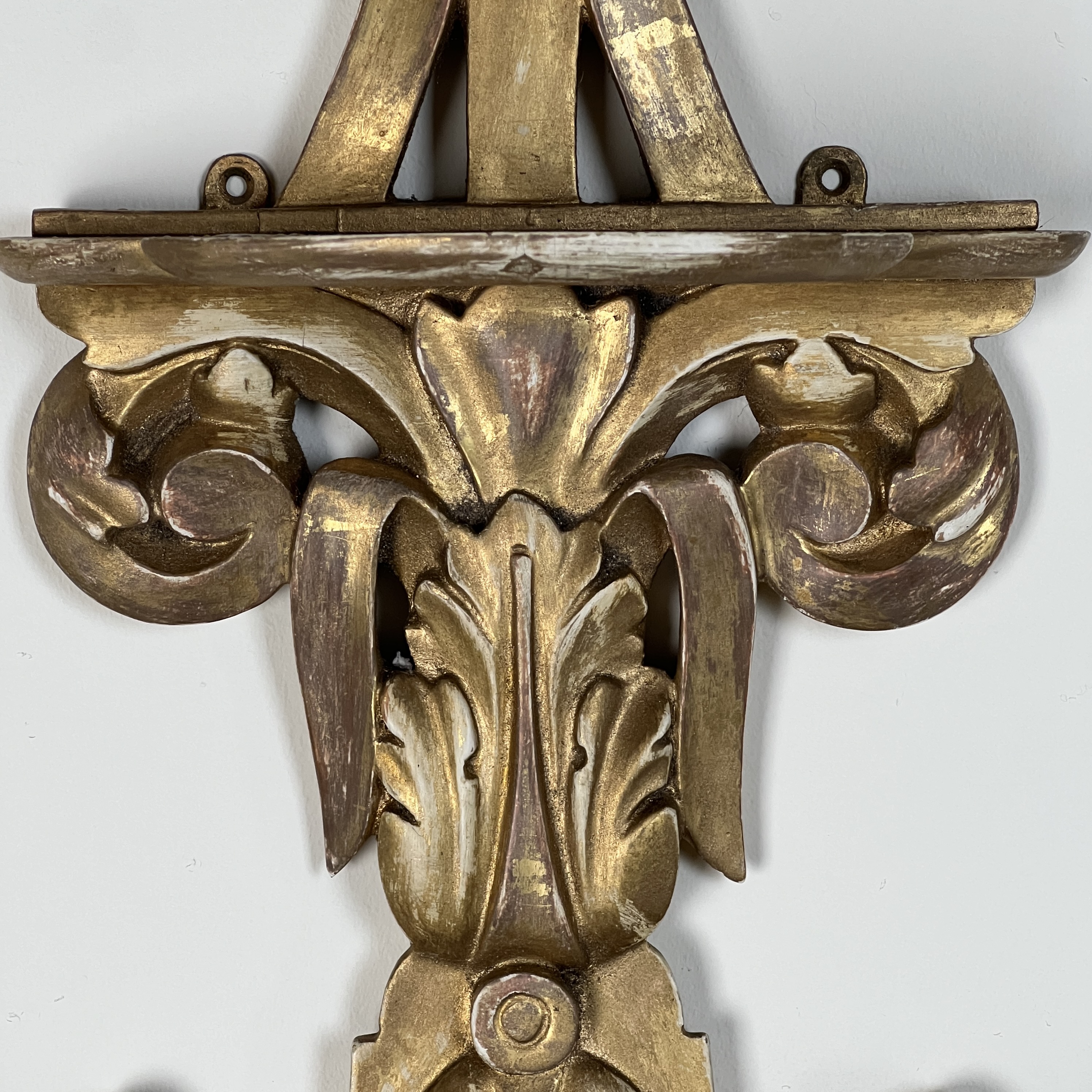 Carved Giltwood Wall Display Shelf (Pair Available) - Image 9