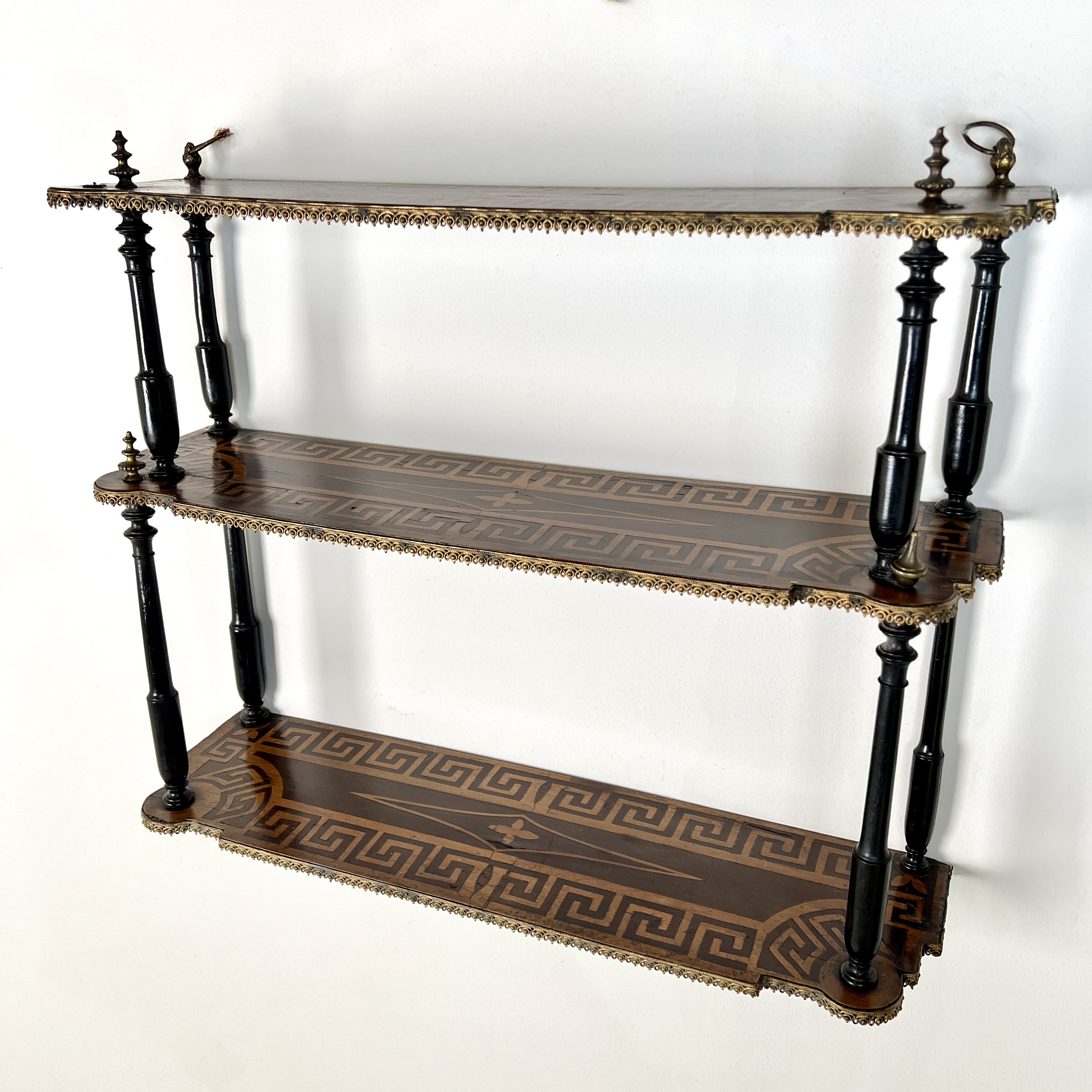 A Set Of 19th Century Parquetry Wall Shelves - Image 3
