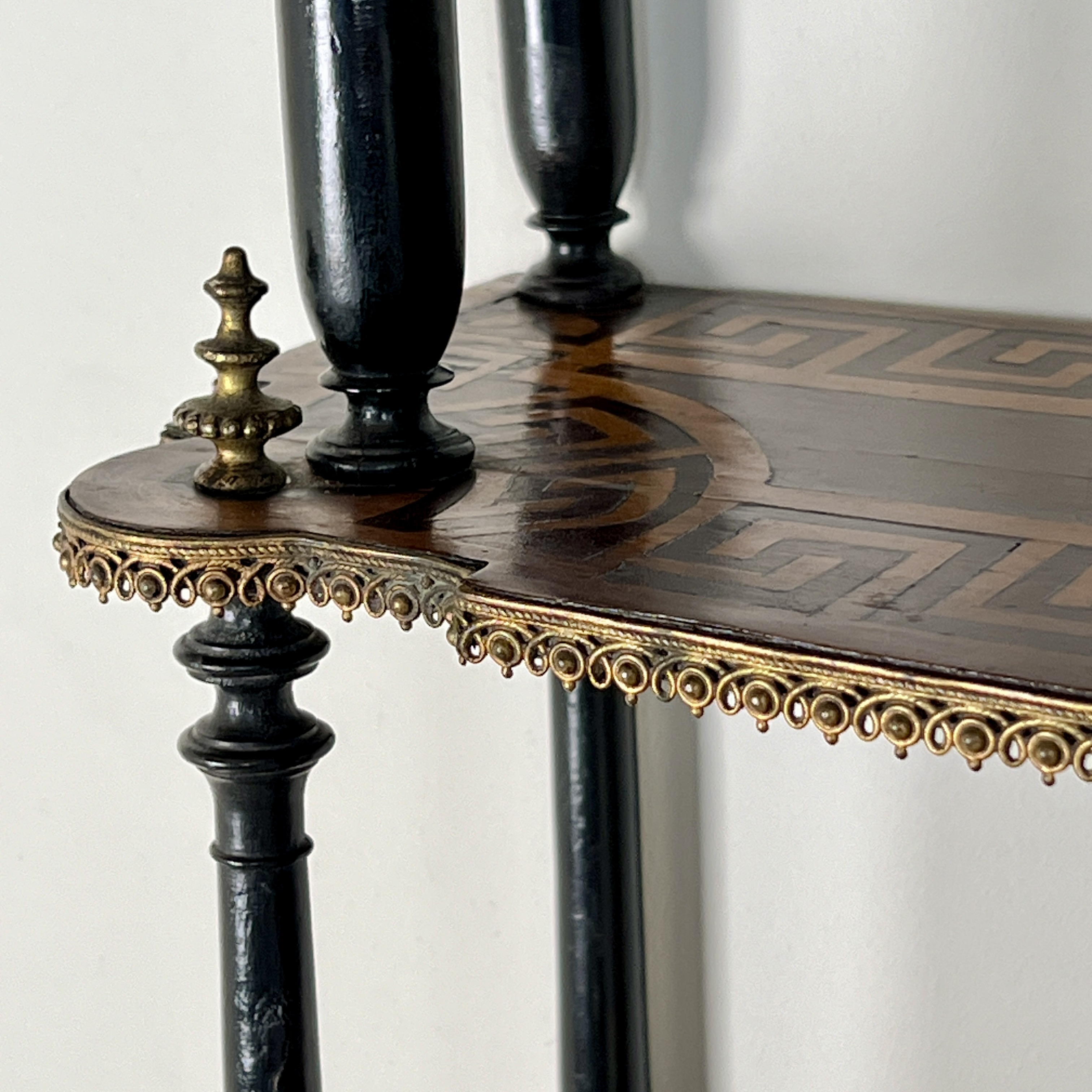 A Set Of 19th Century Parquetry Wall Shelves - Image 8