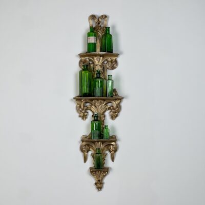 Carved Giltwood Wall Display Shelf (Pair Available)