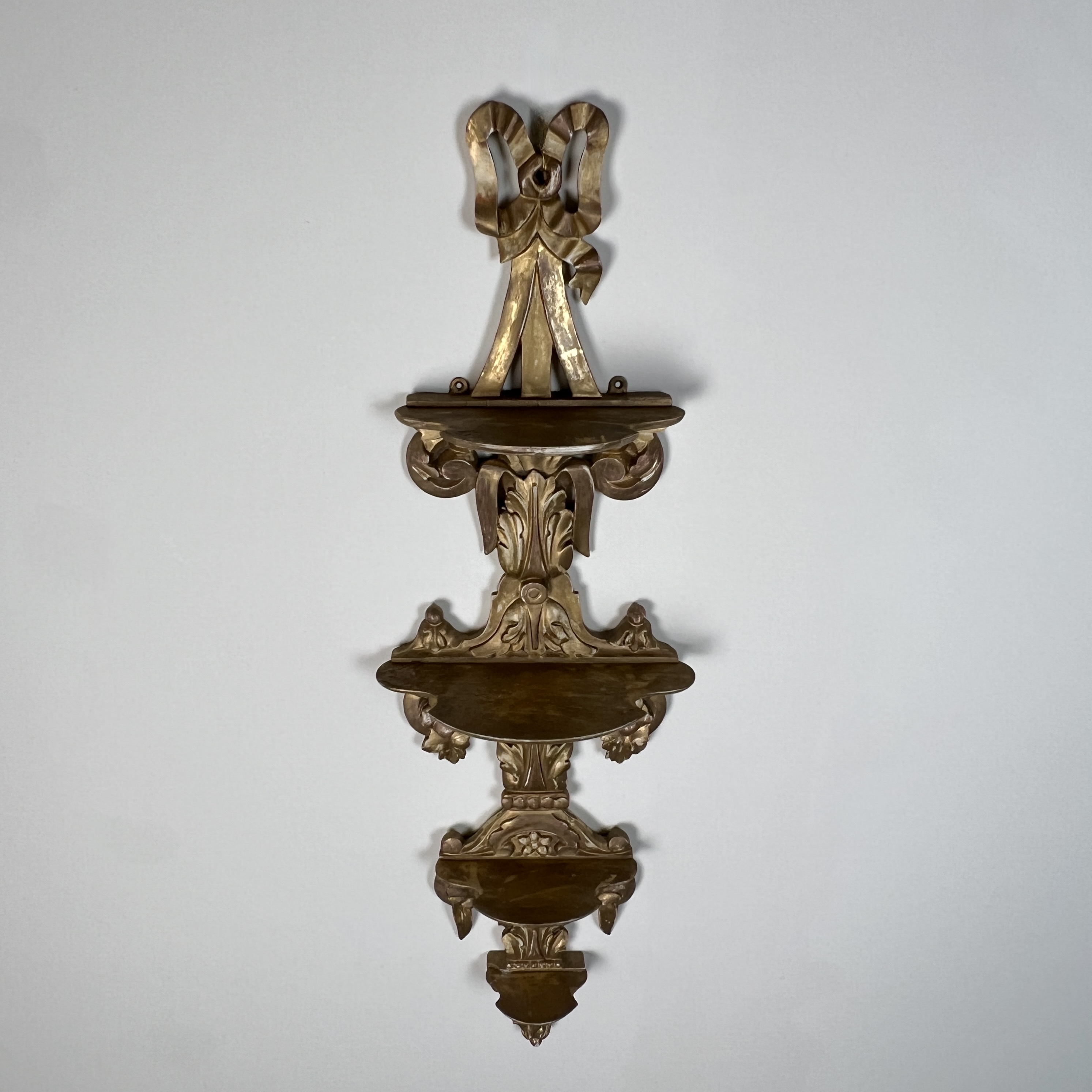 Carved Giltwood Wall Display Shelf (Pair Available) - Image 4