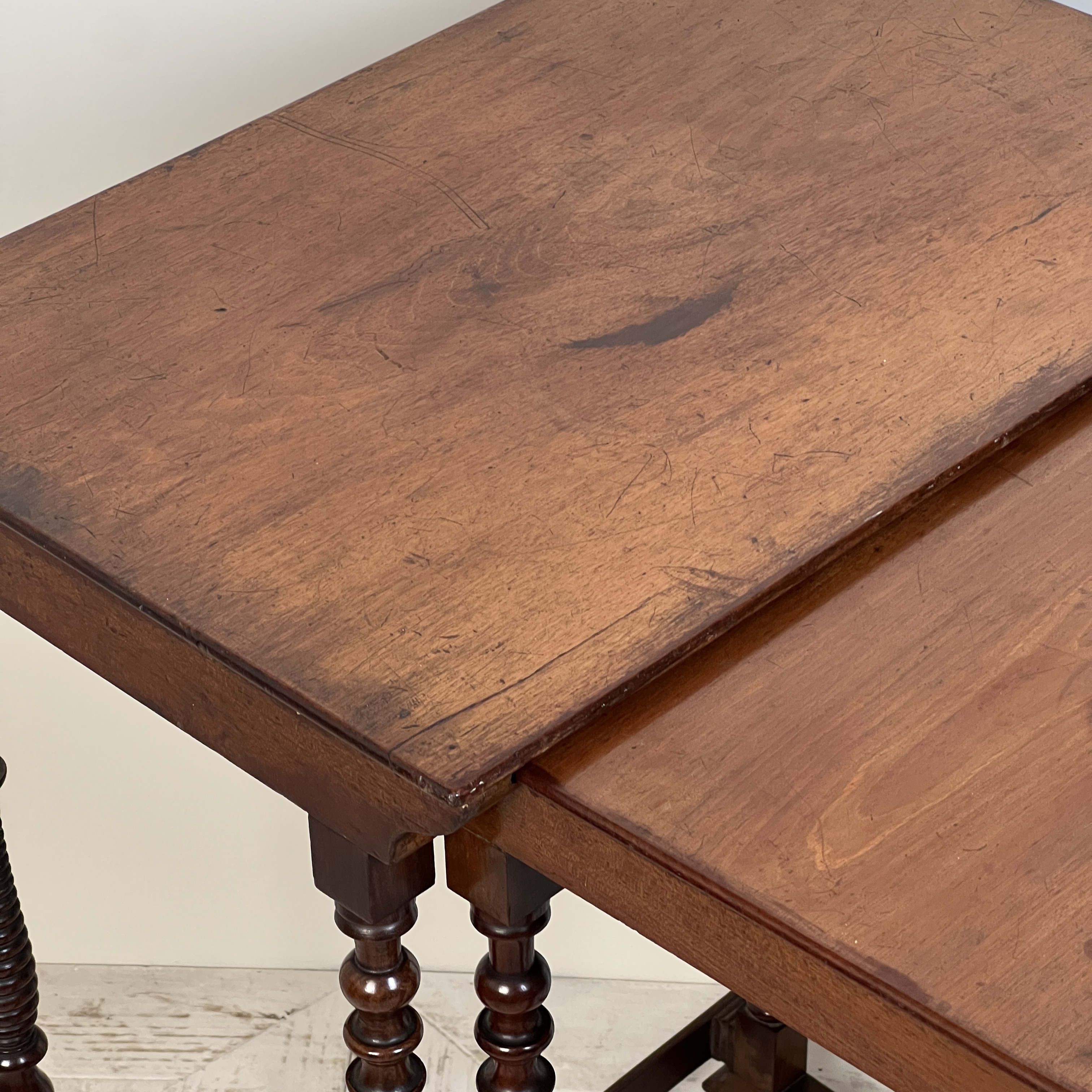 A Quartet Nest Of Walnut Bobbin Tables - Image 9
