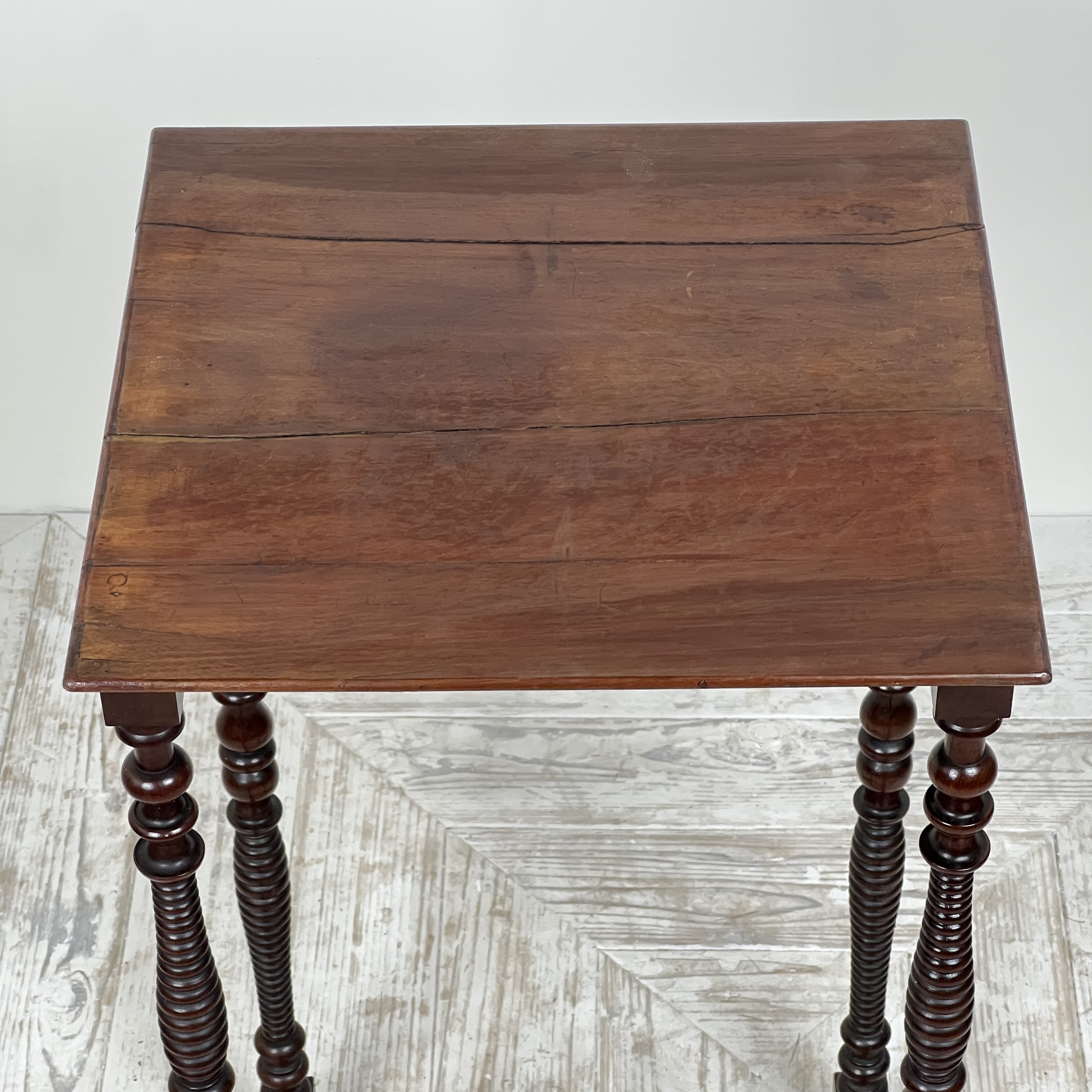 A Quartet Nest Of Walnut Bobbin Tables - Image 8