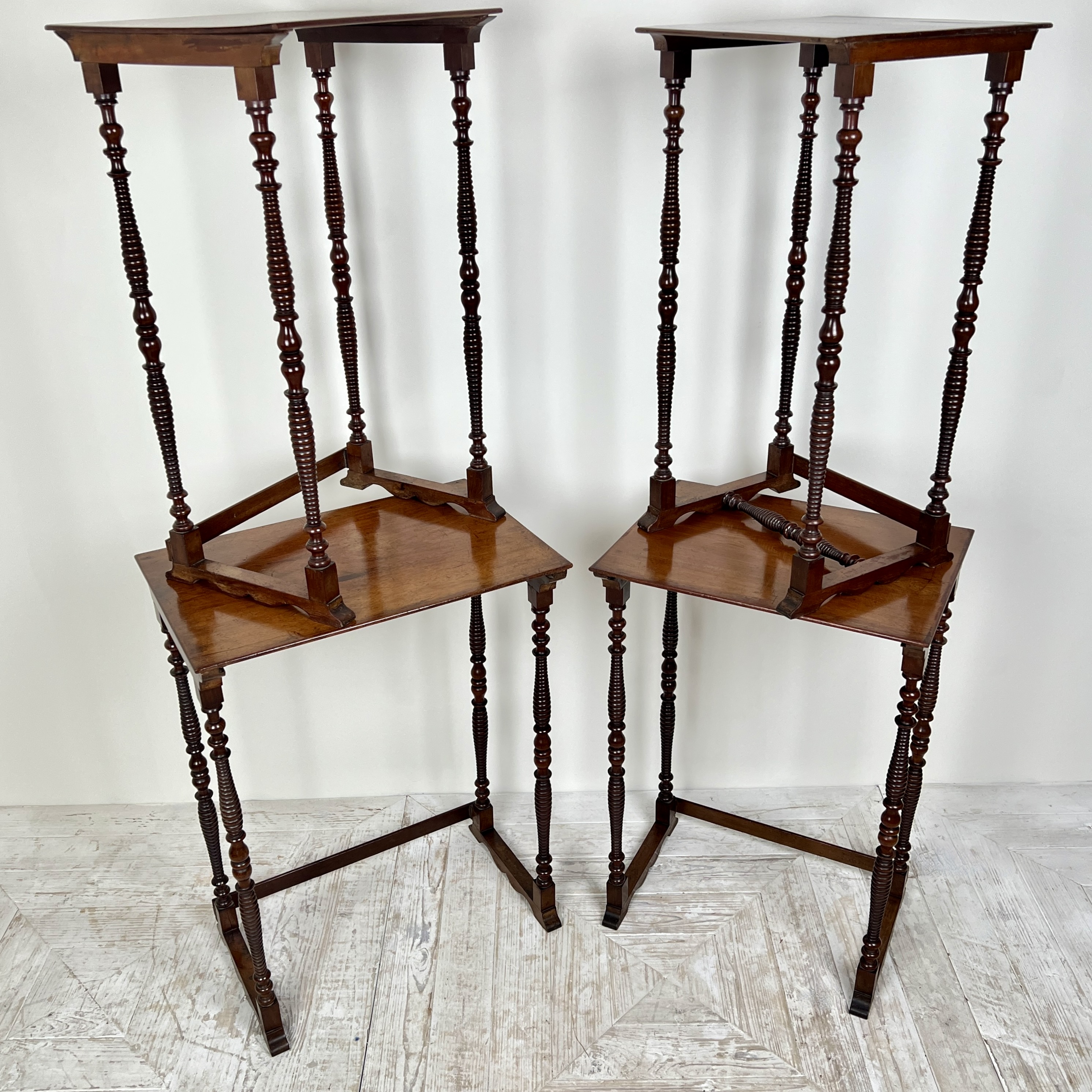 A Quartet Nest Of Walnut Bobbin Tables - Image 4