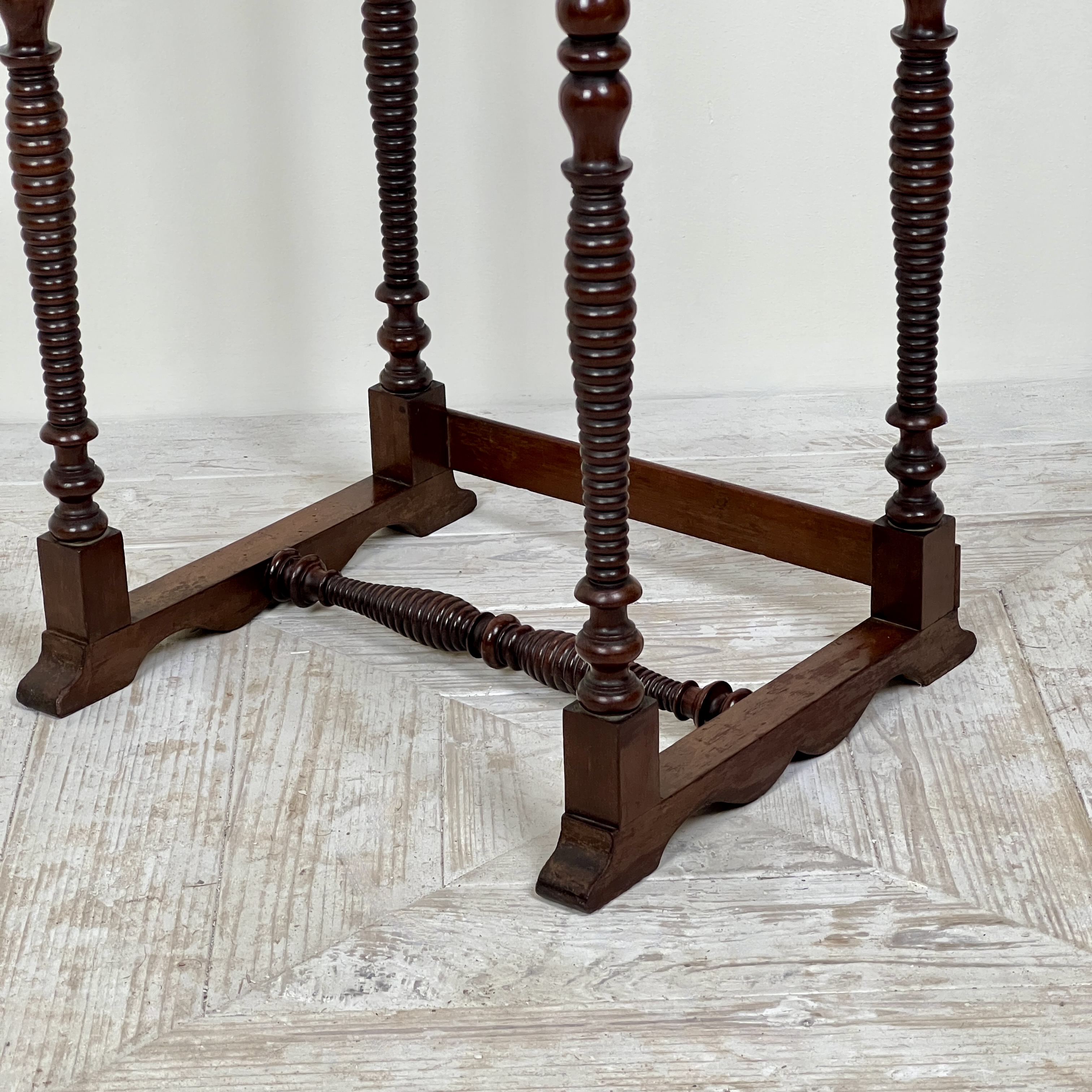 A Quartet Nest Of Walnut Bobbin Tables - Image 7