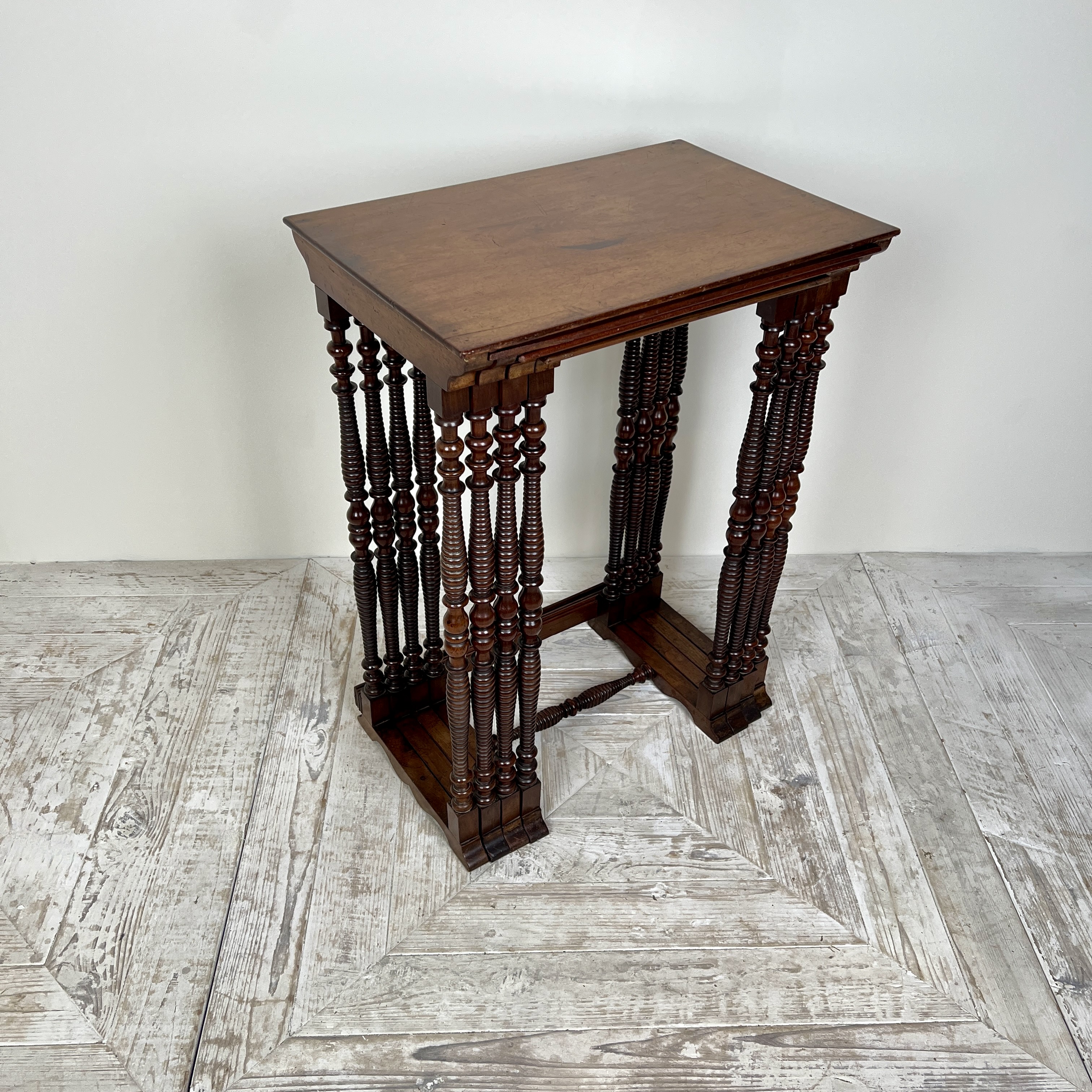 A Quartet Nest Of Walnut Bobbin Tables - Image 3