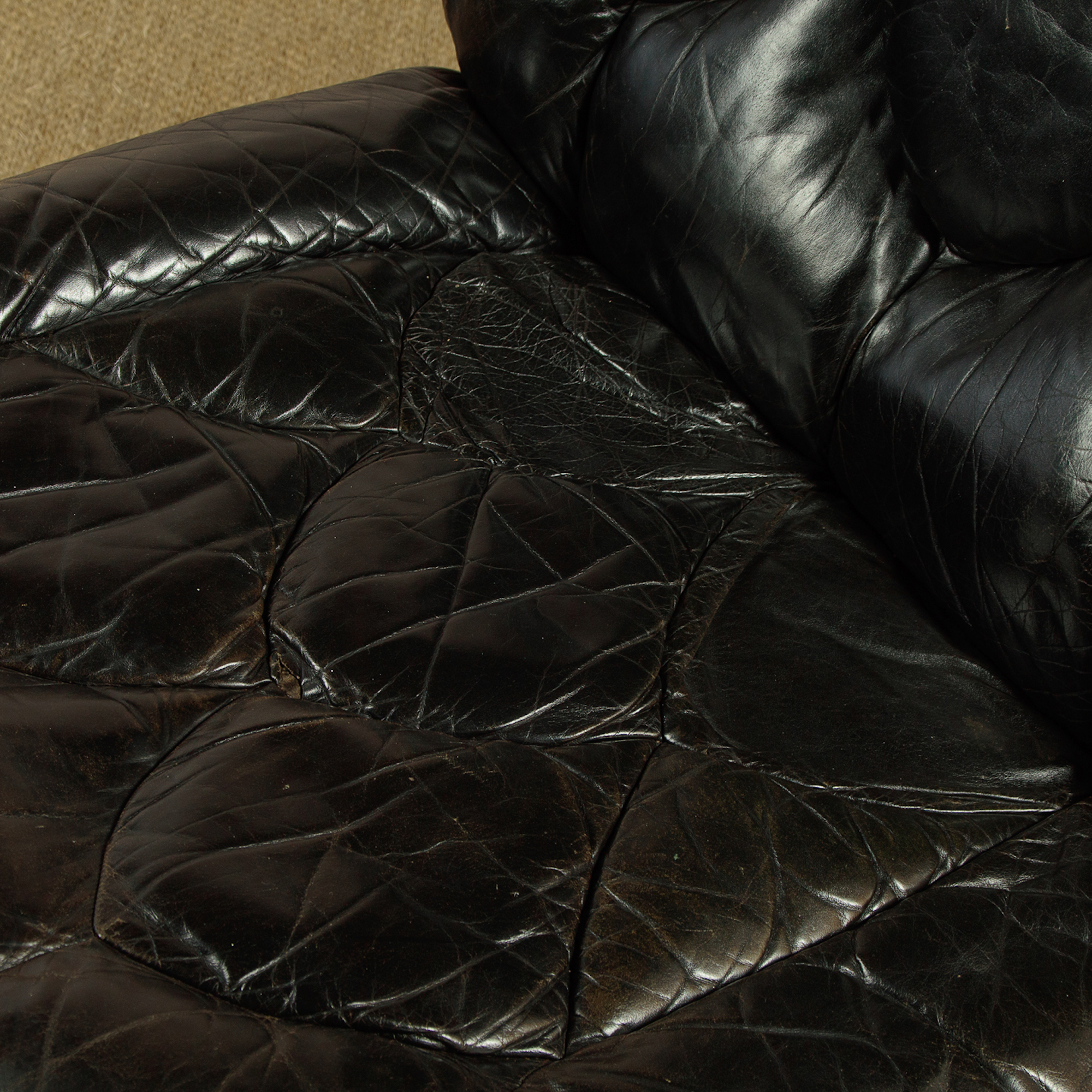Vintage Tetrad Modular Leather Sofa - Image 12
