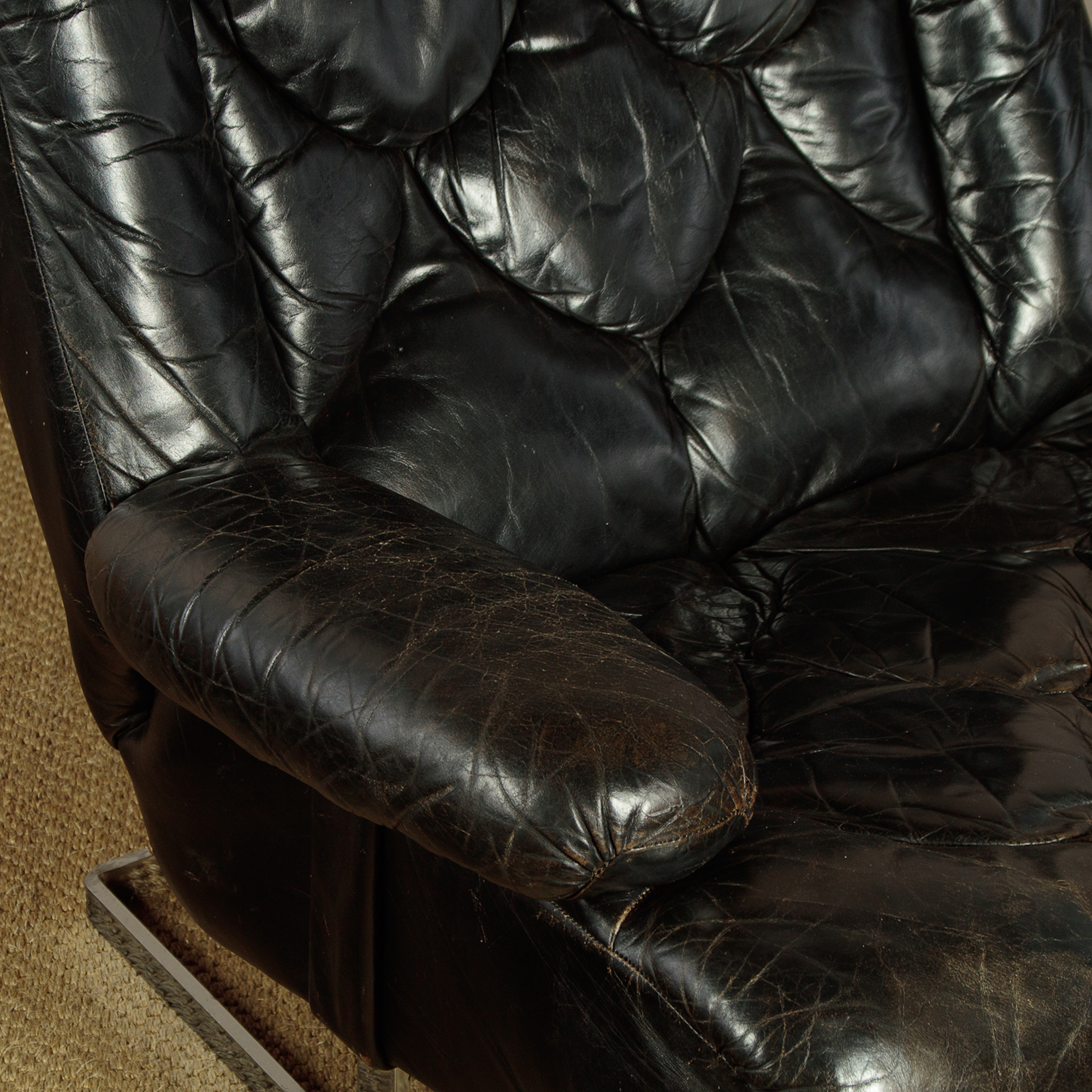 Vintage Tetrad Modular Leather Sofa - Image 14