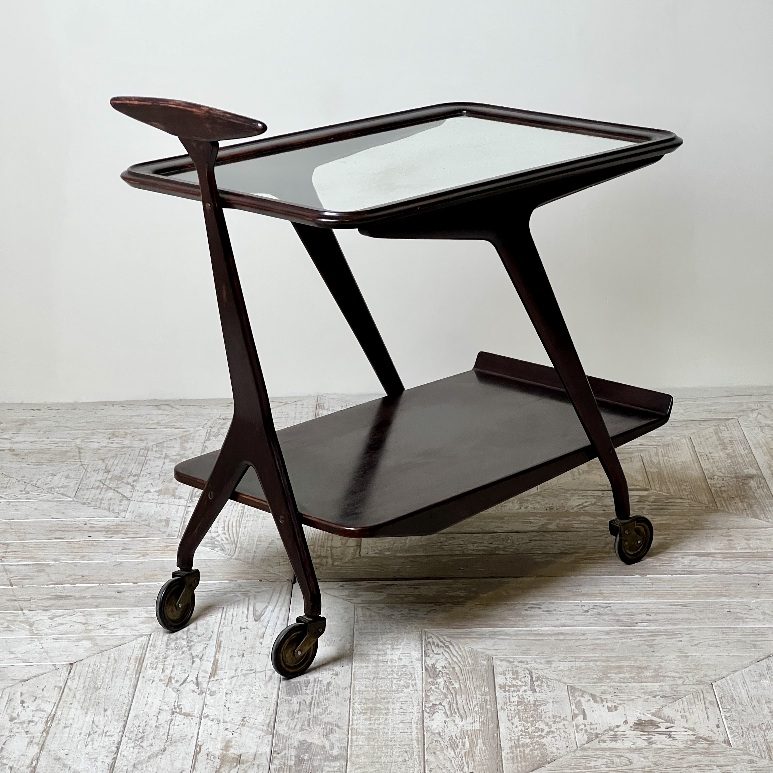Italian Midcentury Modern Drinks Trolley Or Bar Cart By Gianfranco Frattini - Image 4