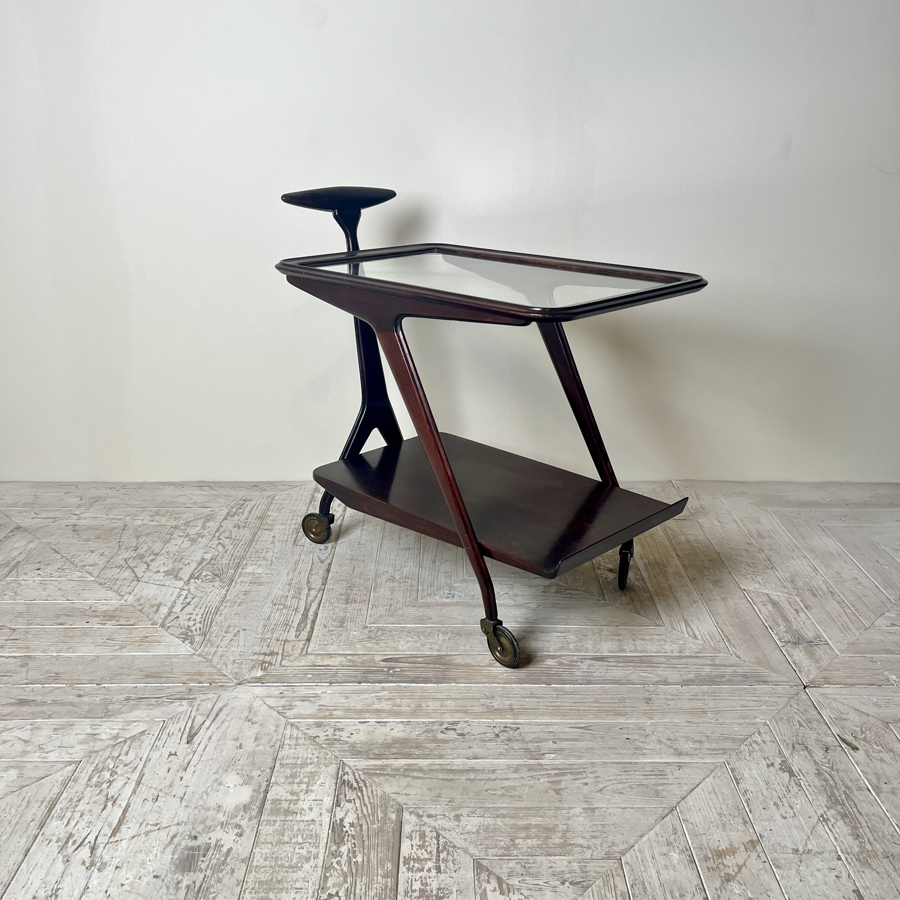 Italian Midcentury Modern Drinks Trolley Or Bar Cart By Gianfranco Frattini - Image 3