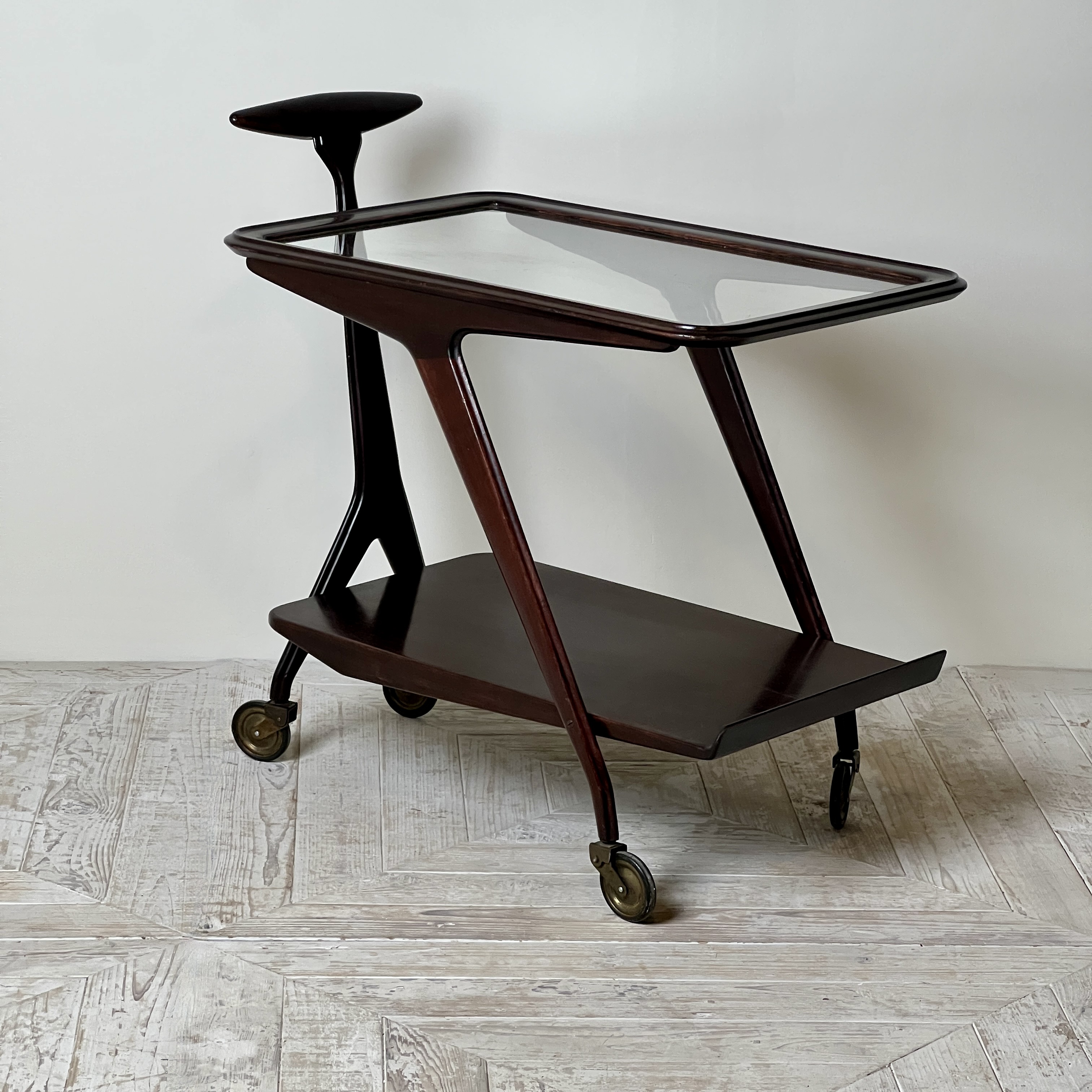 Italian Midcentury Modern Drinks Trolley Or Bar Cart By Gianfranco Frattini - Image 2
