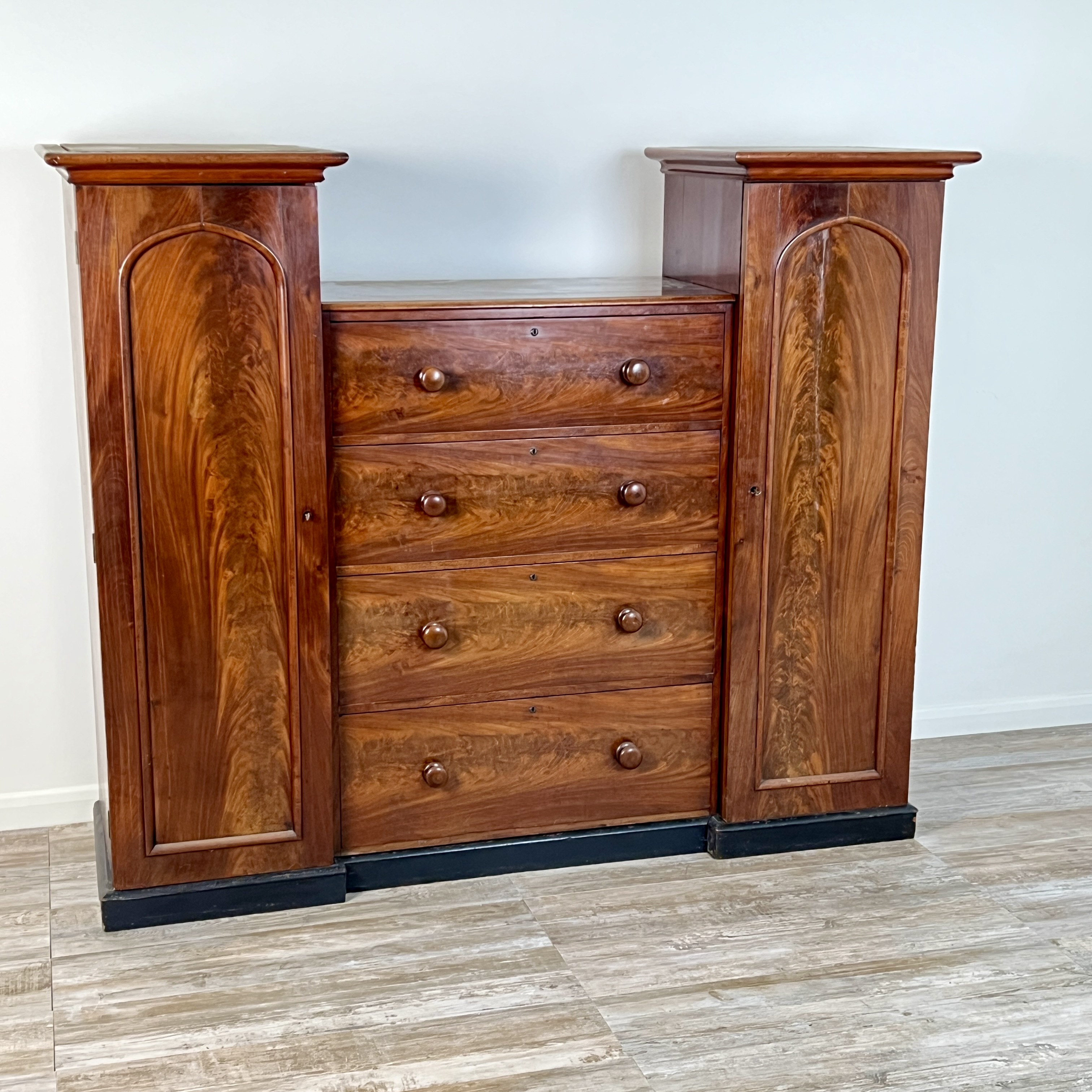 Victorian Flame Mahogany Wardrobe - Image 8