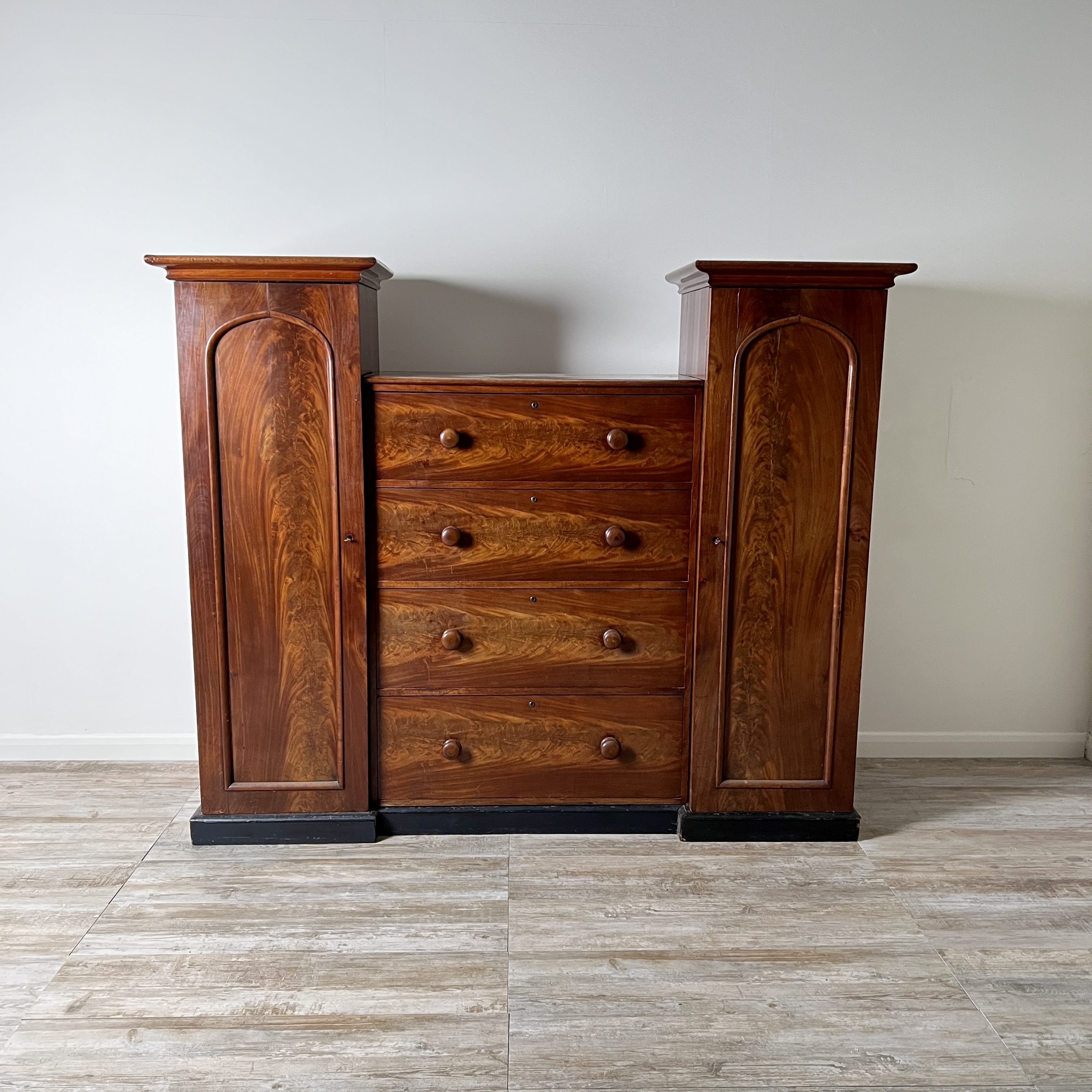 Victorian Flame Mahogany Wardrobe - Image 2