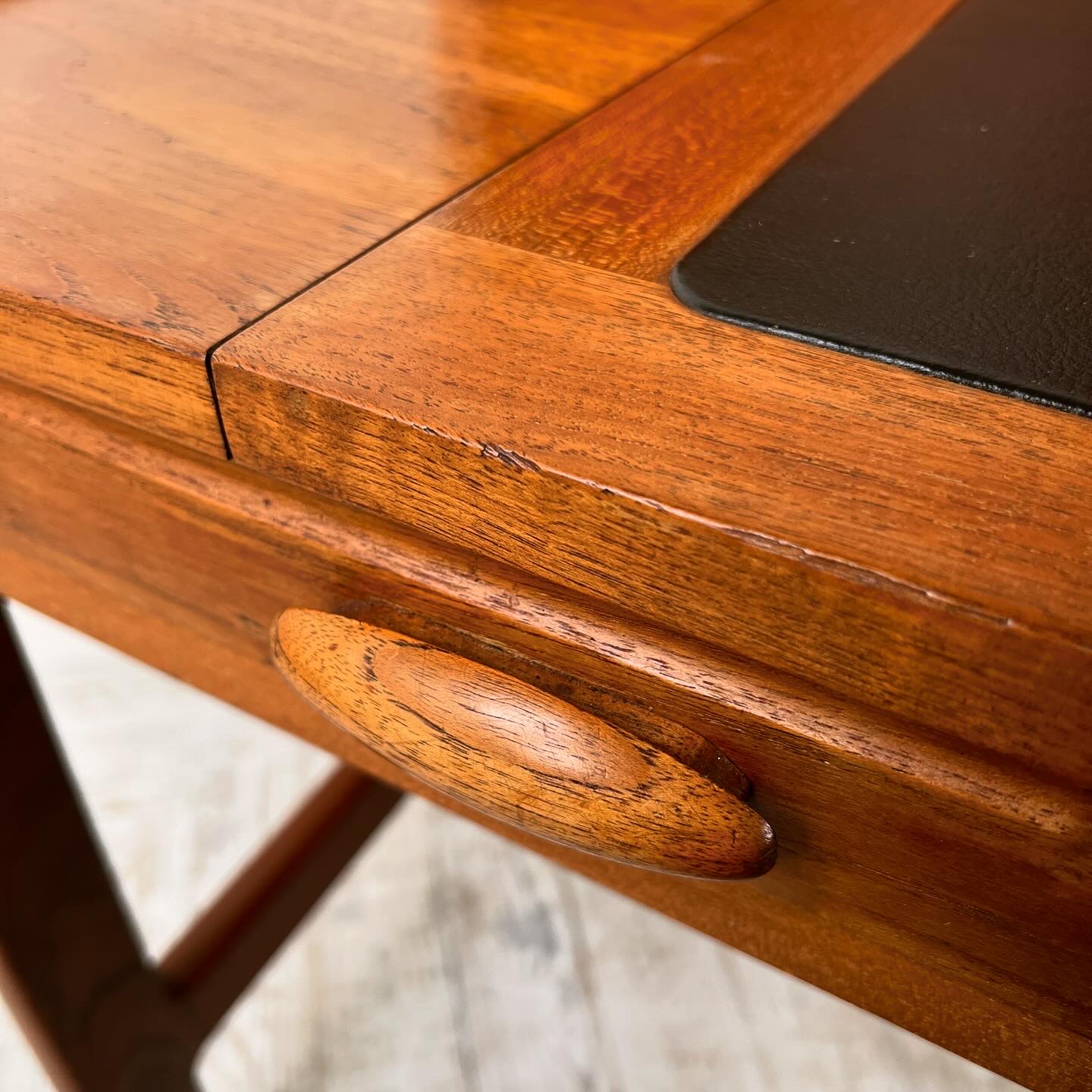 A Teak Tambour Desk Designed By John Mortensen For Dyrlund, Denmark - Image 10