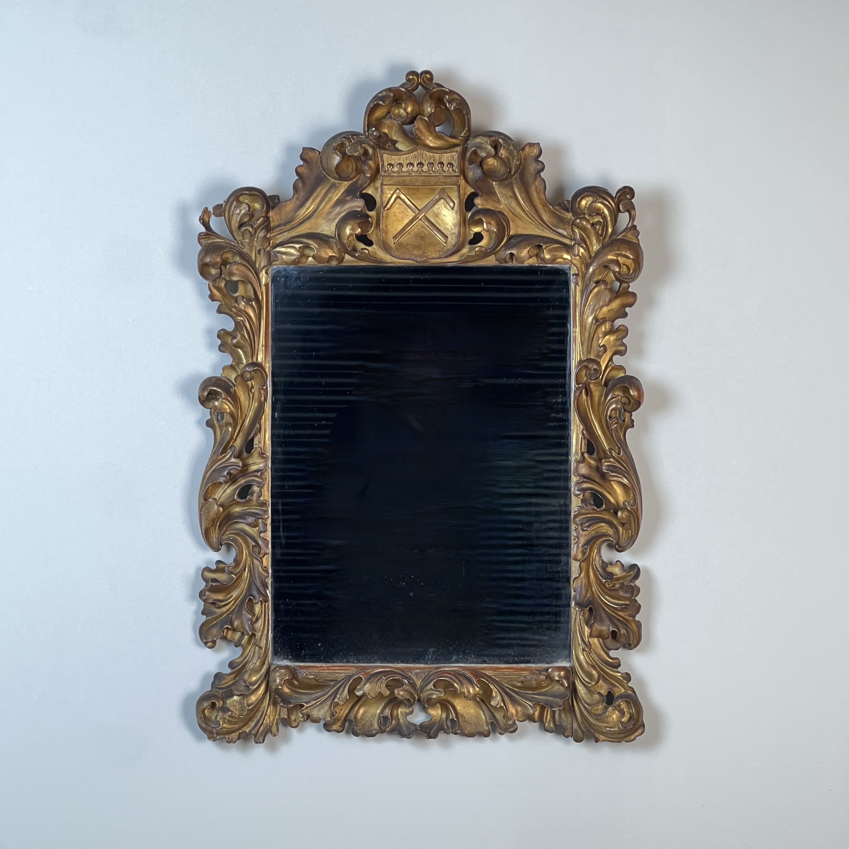 A C19th Continental Giltwood Wall Mirror