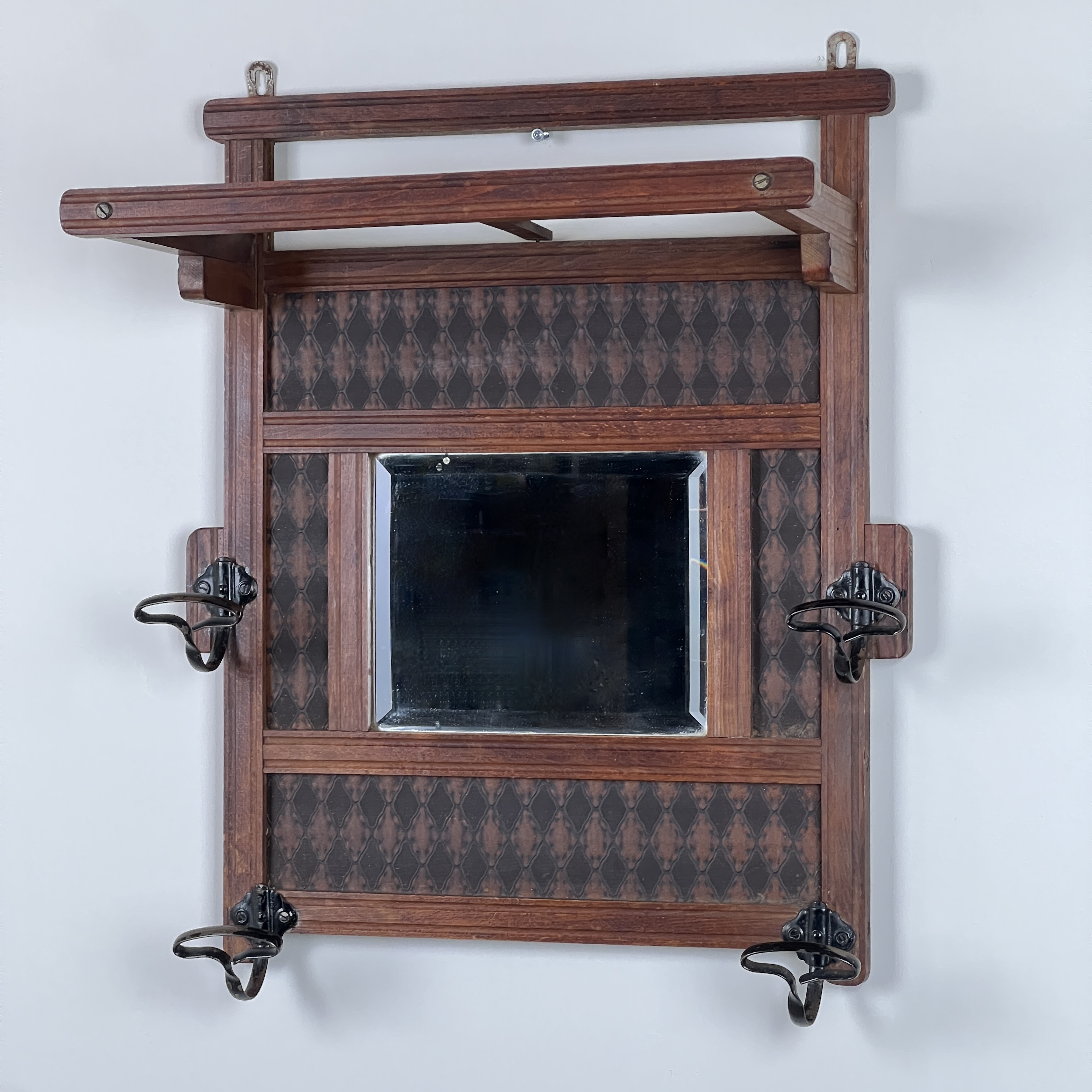 French Vintage Mirrored Coat Rack - Image 4