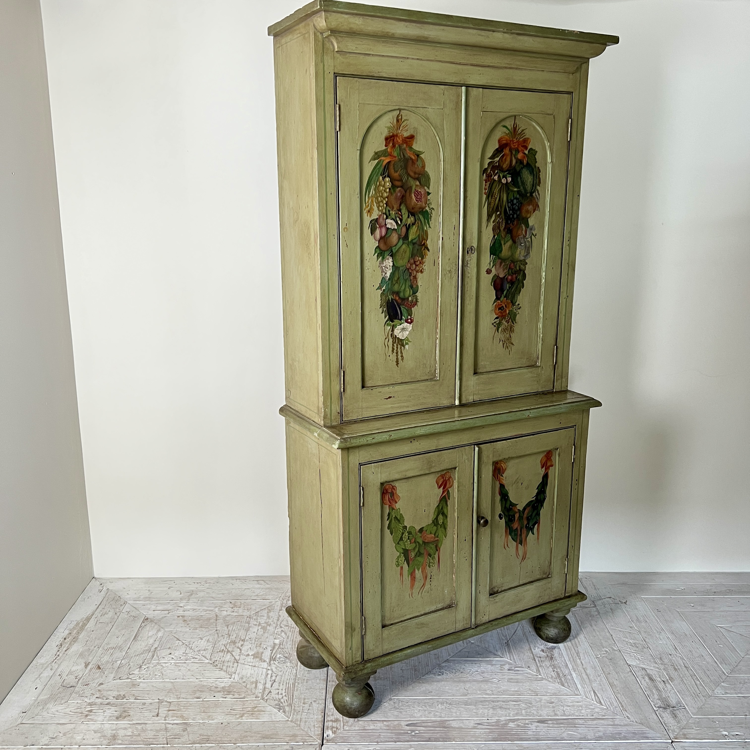 A 19Th Century Continental Painted Cupboard Or Larder - Image 2