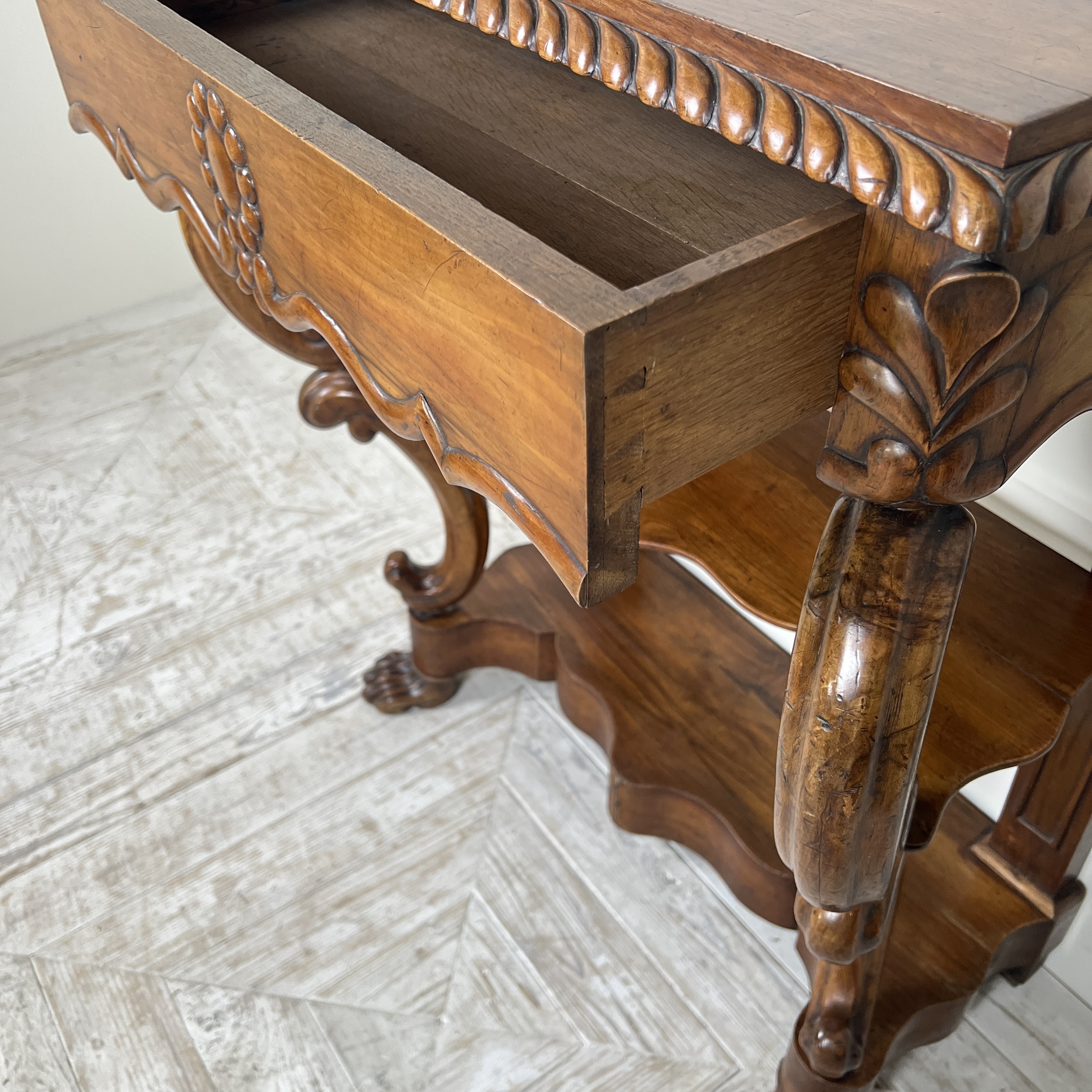 A 19th Century Walnut Console Table - Image 7