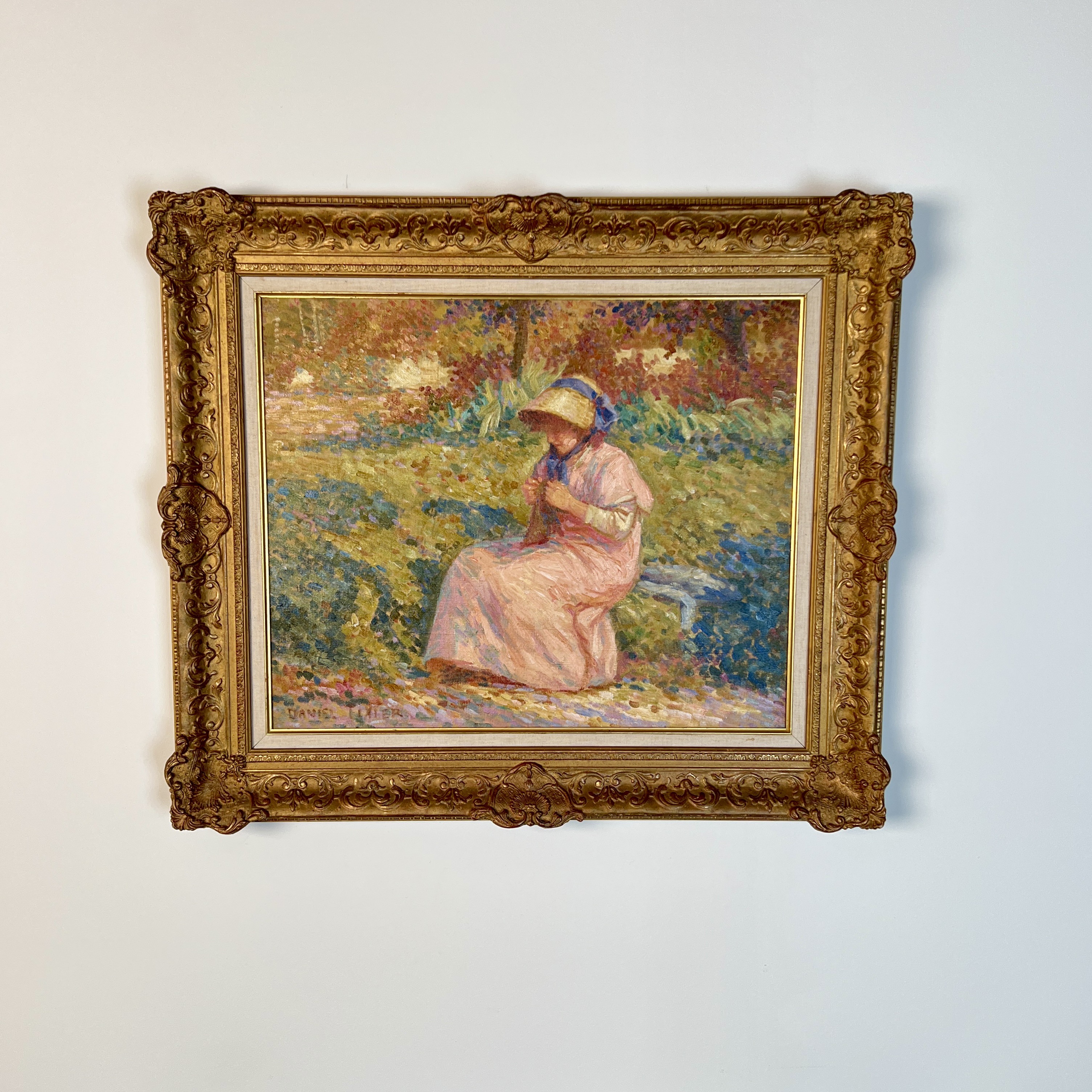 Oil On Canvas By French Pointillist Daniel Tixier