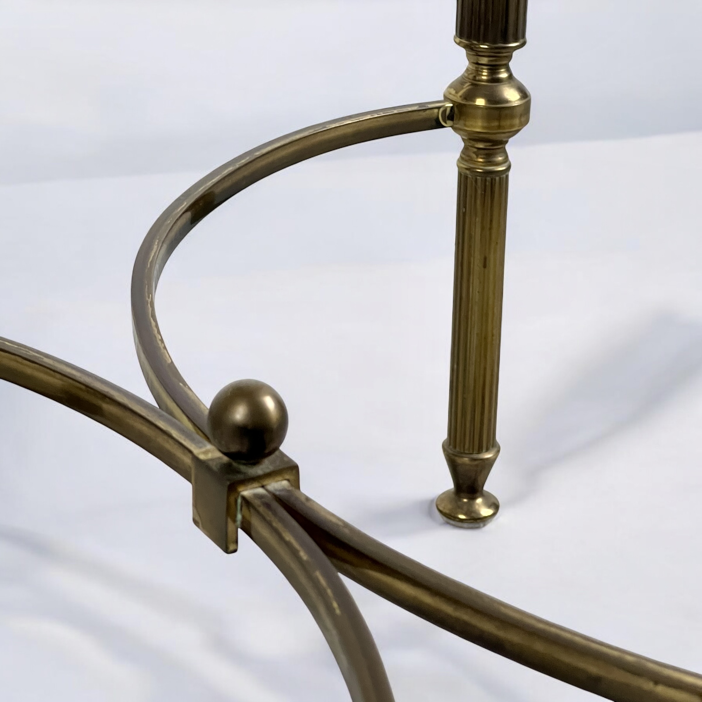 Pair Of Midcentury Brass And Smoked Glass Side, Lamp Or Bedside Tables - Image 7