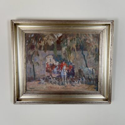 The Meet Oil Painting By Georg Lebrecht (1875 - 1945)