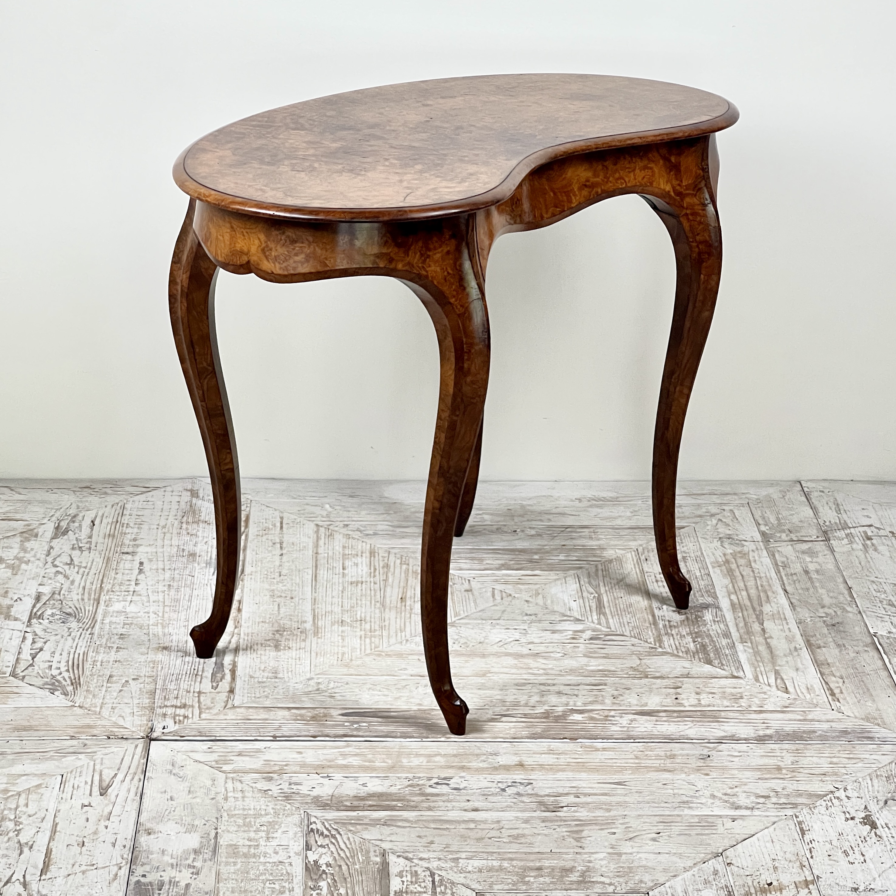 A Victorian Walnut Kidney Shaped Desk Or Dressing Table - Image 2