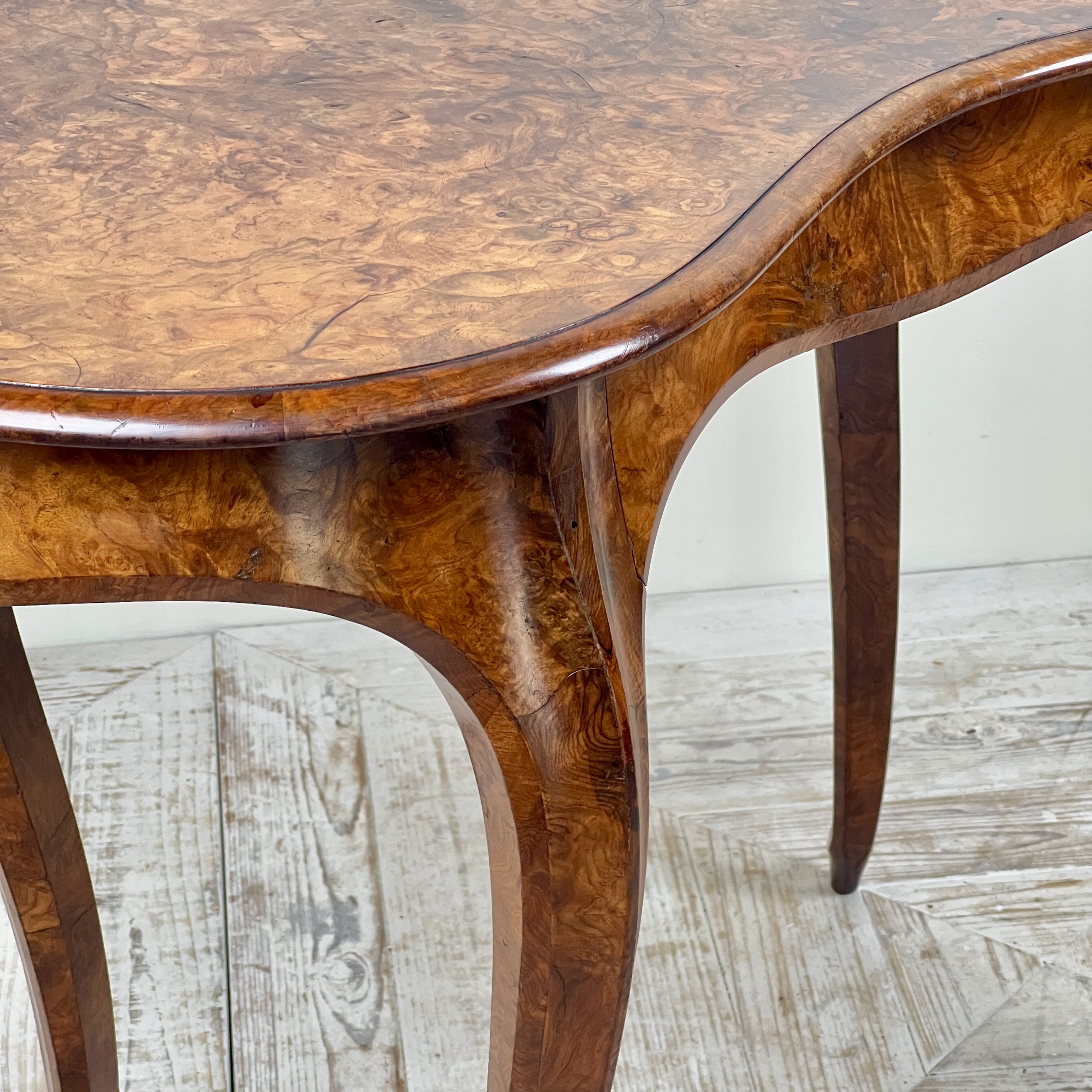 A Victorian Walnut Kidney Shaped Desk Or Dressing Table - Image 3