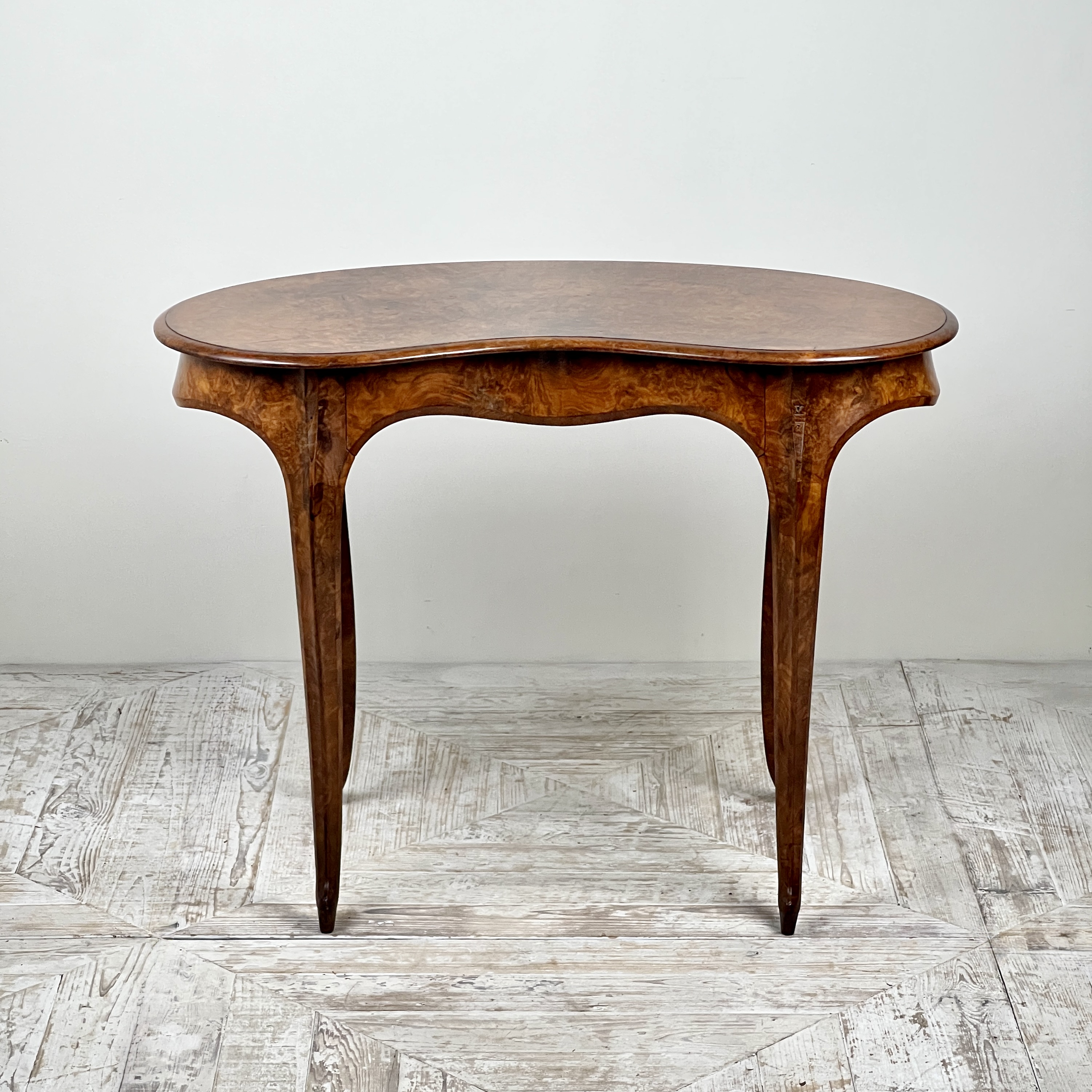 A Victorian Walnut Kidney Shaped Desk Or Dressing Table - Image 4