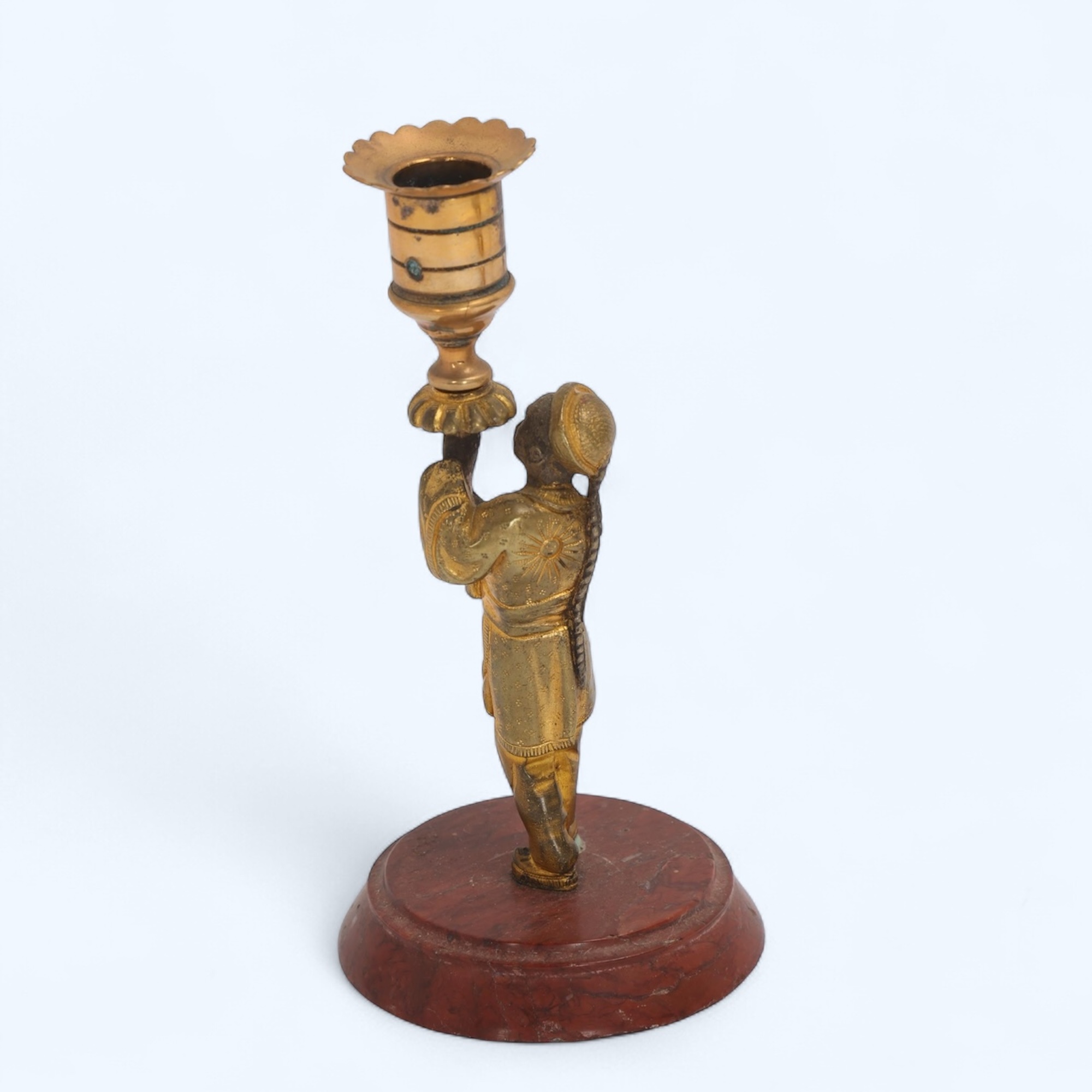 A 19Th Century Parcel Gilt-Bronze Candlestick - Image 6
