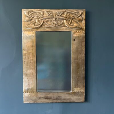 Arts And Crafts Glasgow School Brass Mirror In The Manner Of Margaret Gilmour