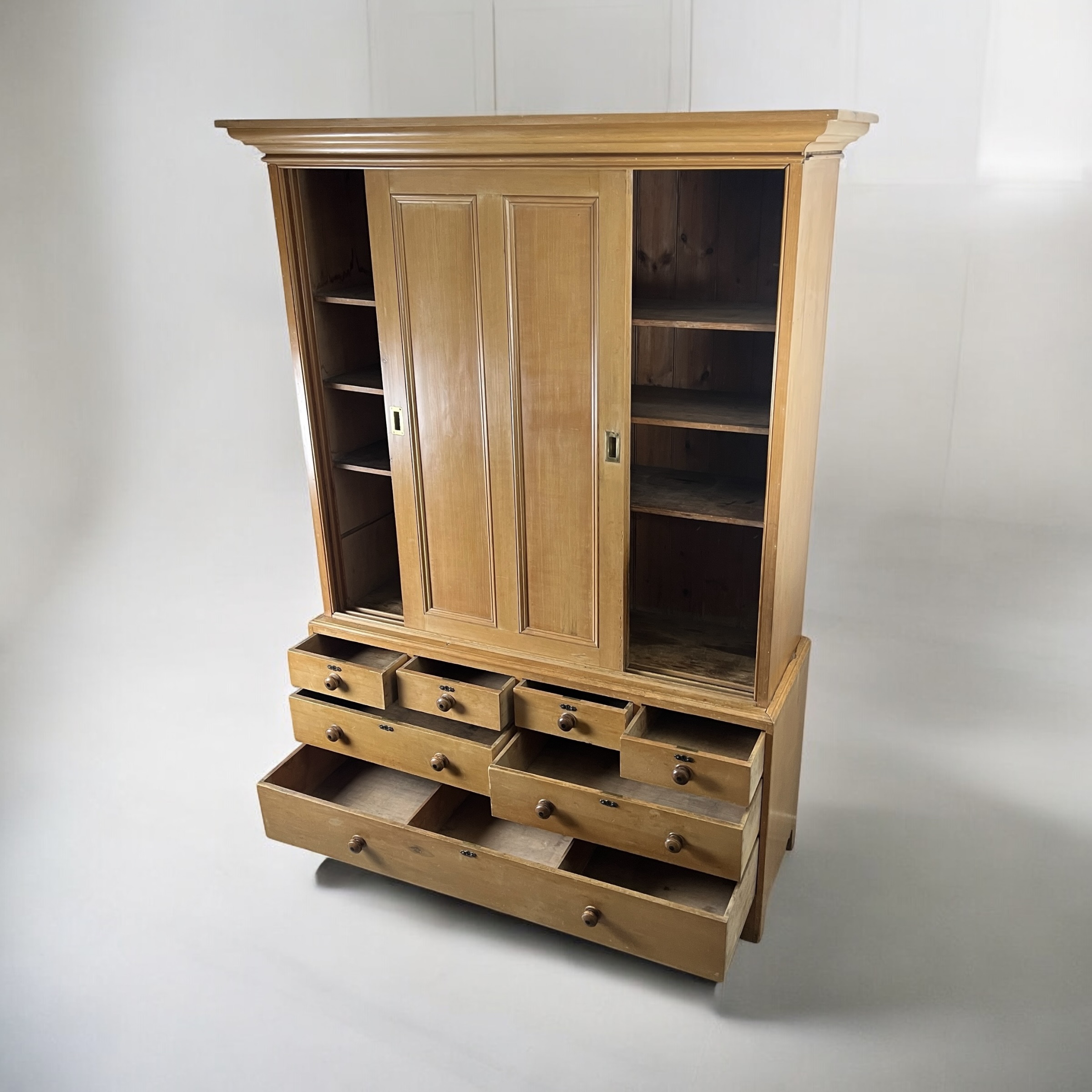 A Victorian Pine Estate Housekeeper’s Cupboard Of Grand Proportions - Image 5