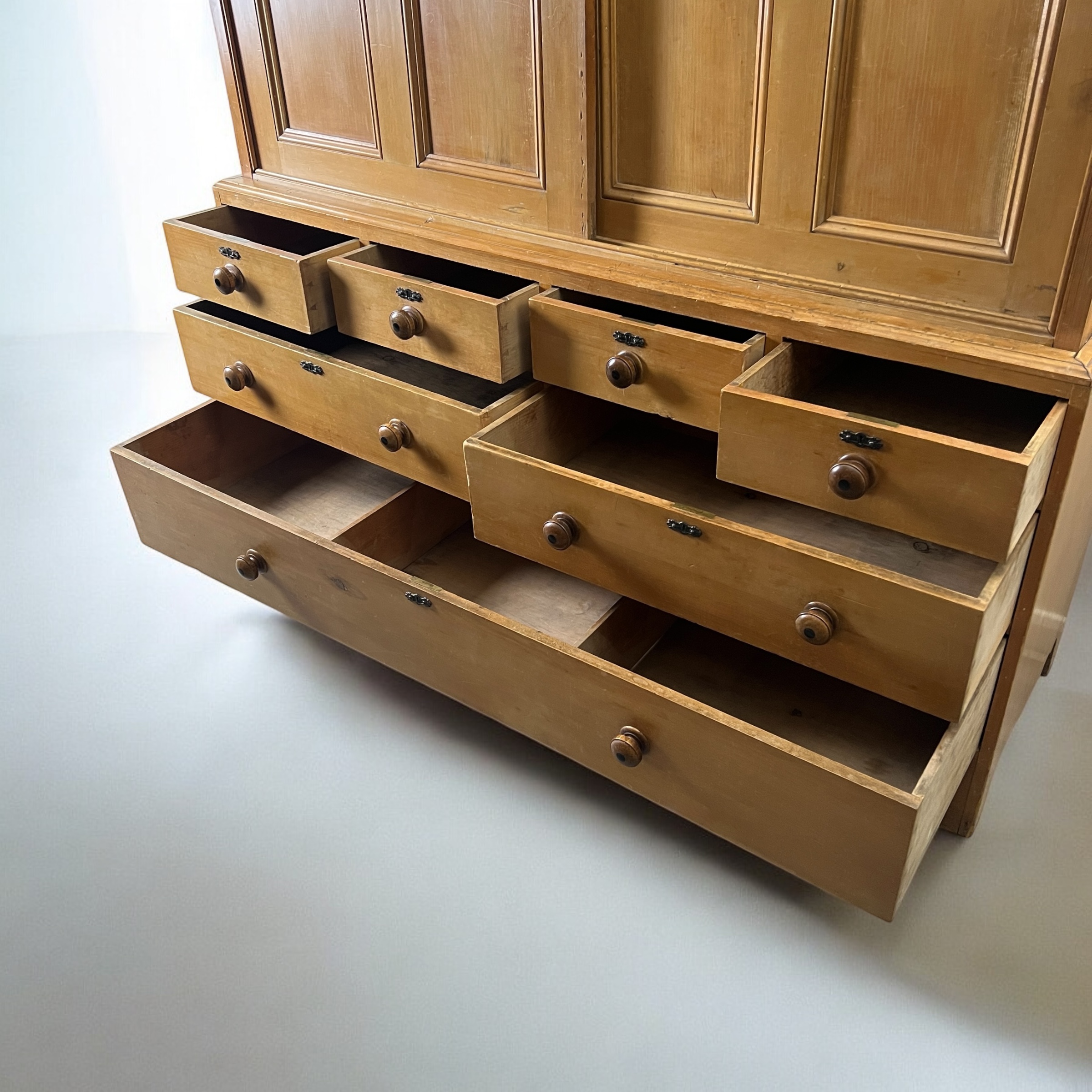 A Victorian Pine Estate Housekeeper’s Cupboard Of Grand Proportions - Image 8