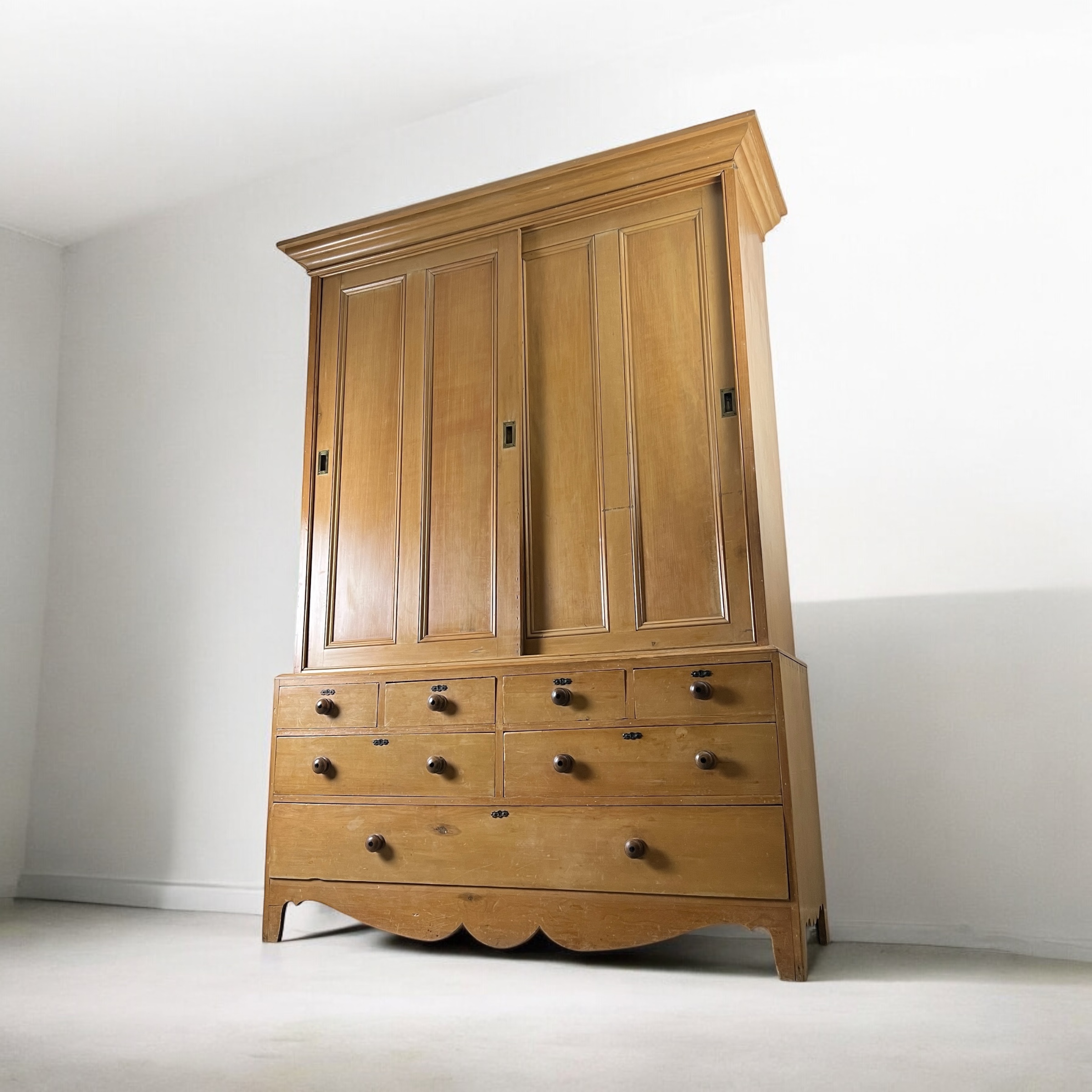 A Victorian Pine Estate Housekeeper’s Cupboard Of Grand Proportions - Image 6